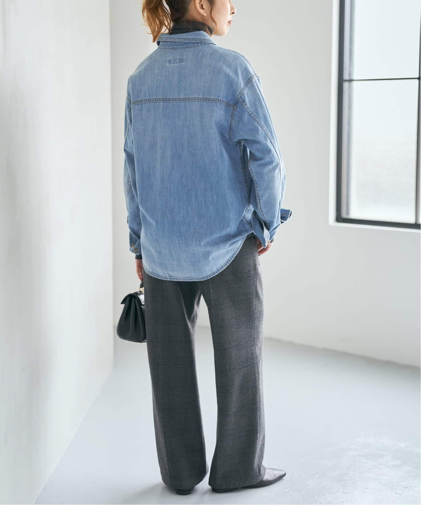 Spick&Span ライトオンスデニムシャツ ブルー 追加2》ライトオンスデニムシャツ（シャツ／ブラウス）｜Spick and