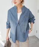 《追加》バンドカラーボックスダンガリーシャツ