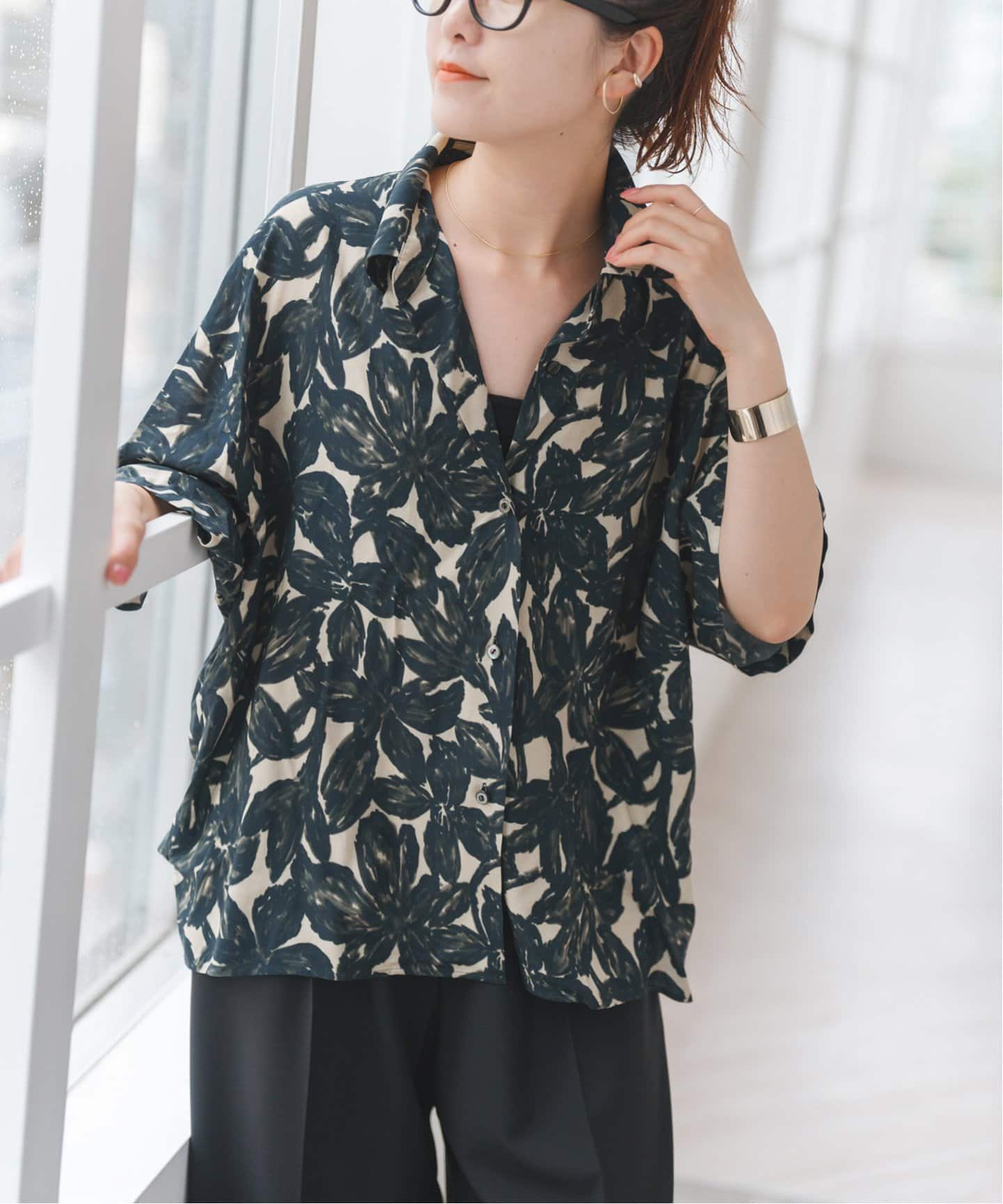 Spick & Span DEVEAUXハーフスリーブシャツ DEVEAUXハーフスリーブシャツ（シャツ／ブラウス）｜Spick and
