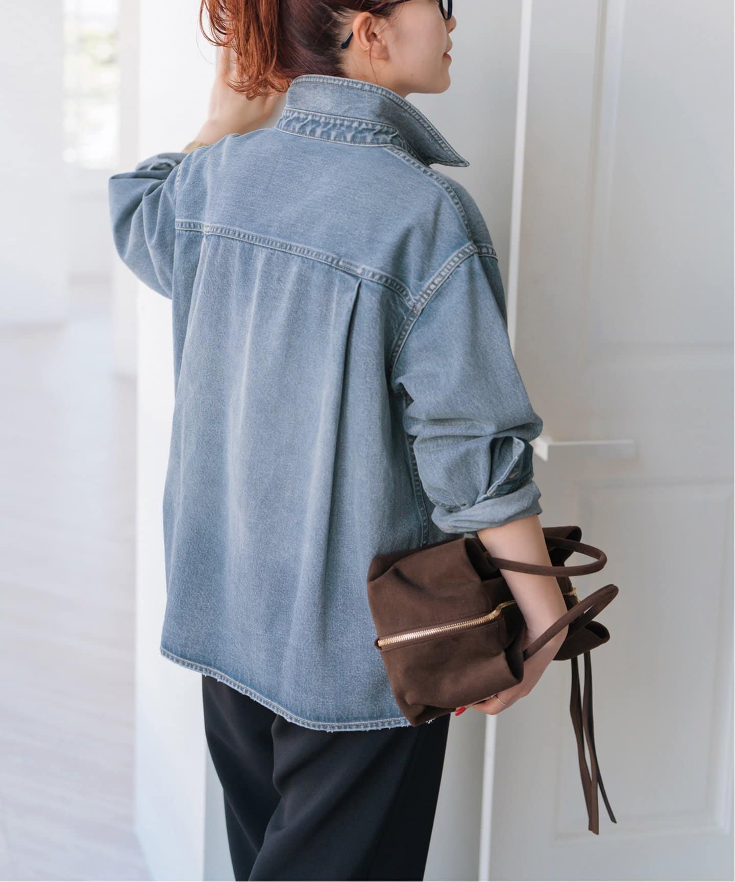 ブラウス シャツ 「WEB限定追加」5 1/2 SOFT DENIM SHIRT レディース WEB限定追加予約》5 1/2 SOFT DENIM SHIRT（シャツ／ブラウス