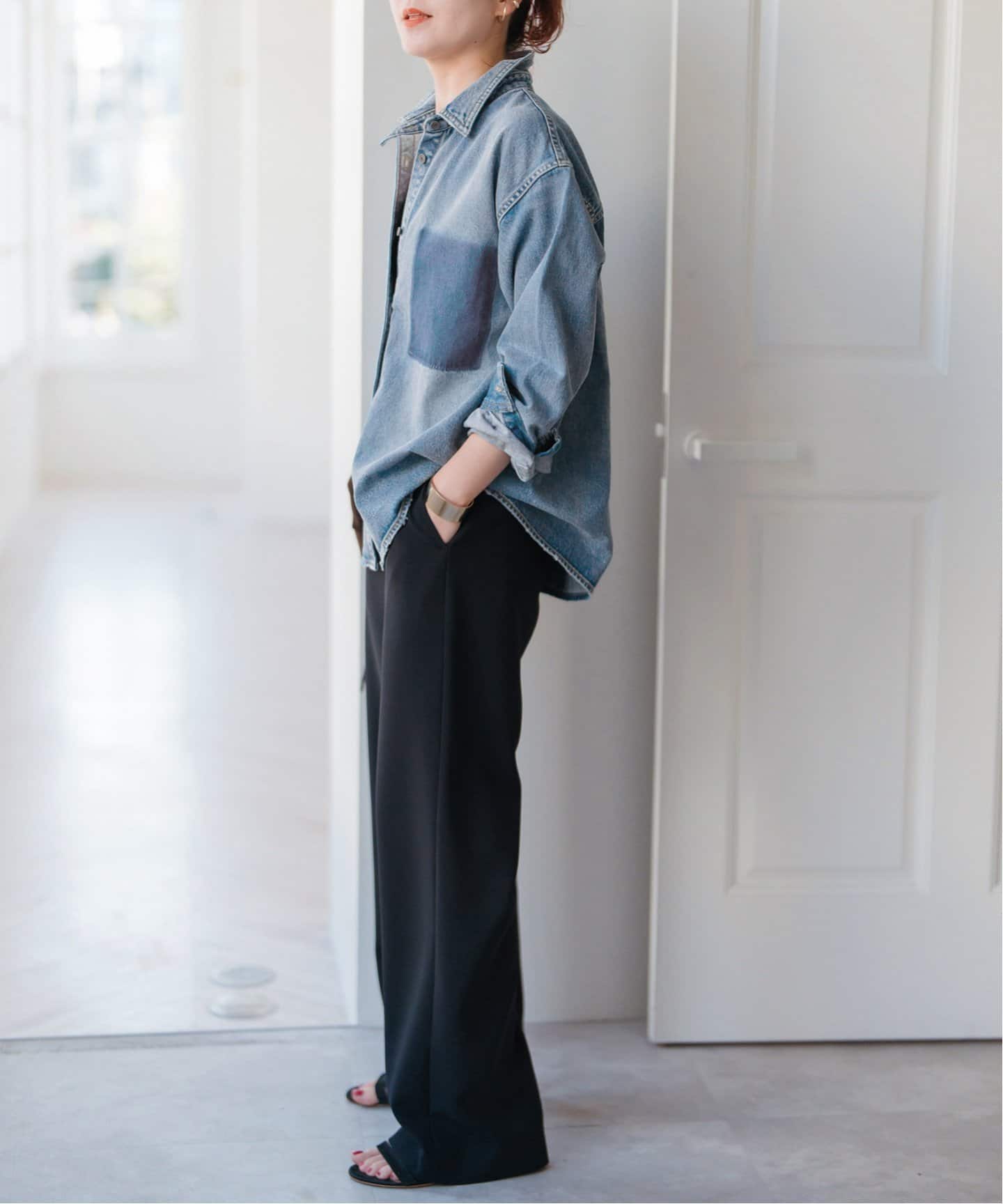 ブラウス シャツ 「WEB限定追加」5 1/2 SOFT DENIM SHIRT レディース WEB限定追加予約》5 1/2 SOFT DENIM SHIRT（シャツ／ブラウス