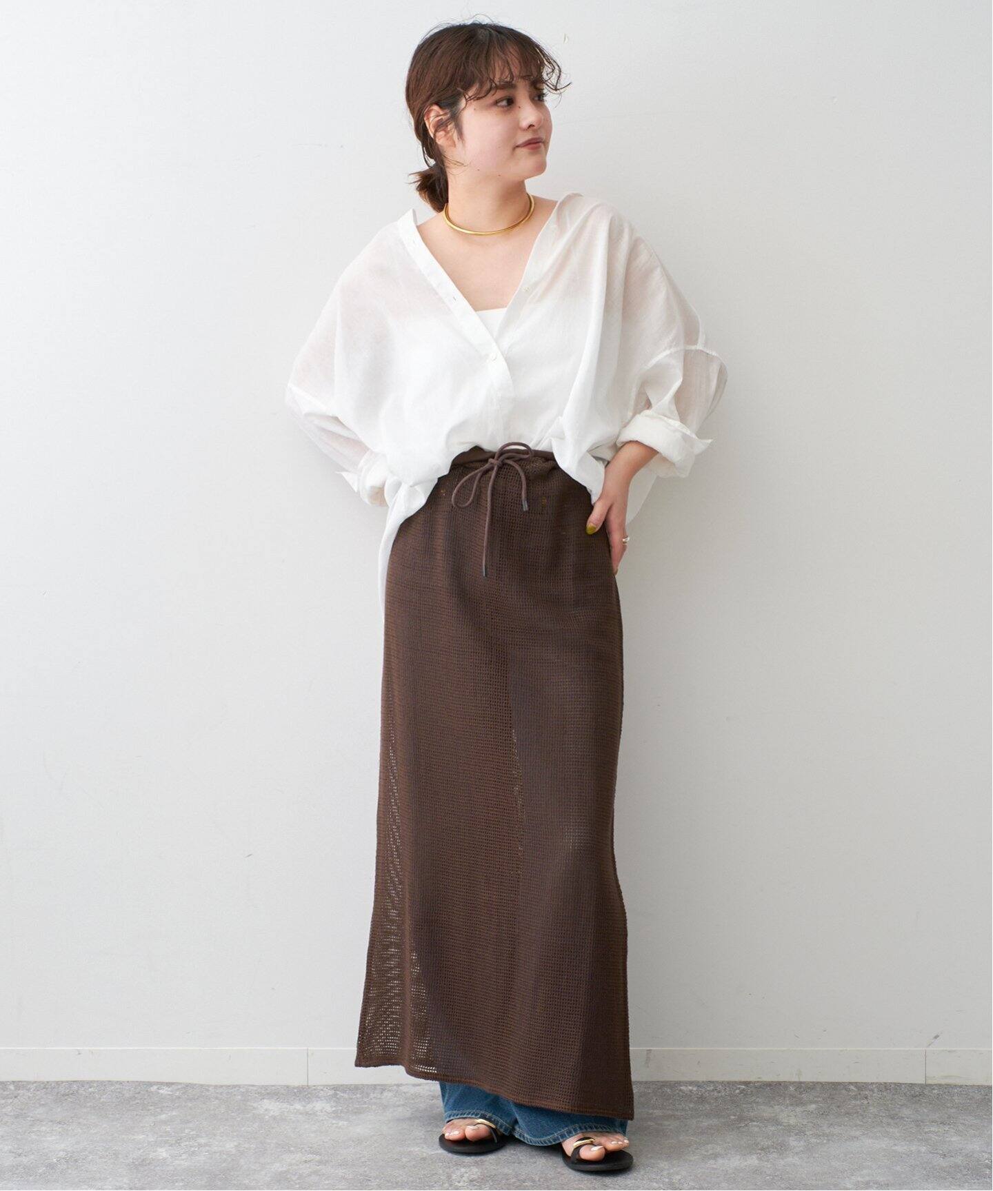 シアーカシュクールシャツ（シャツ／ブラウス）｜Spick & Span 