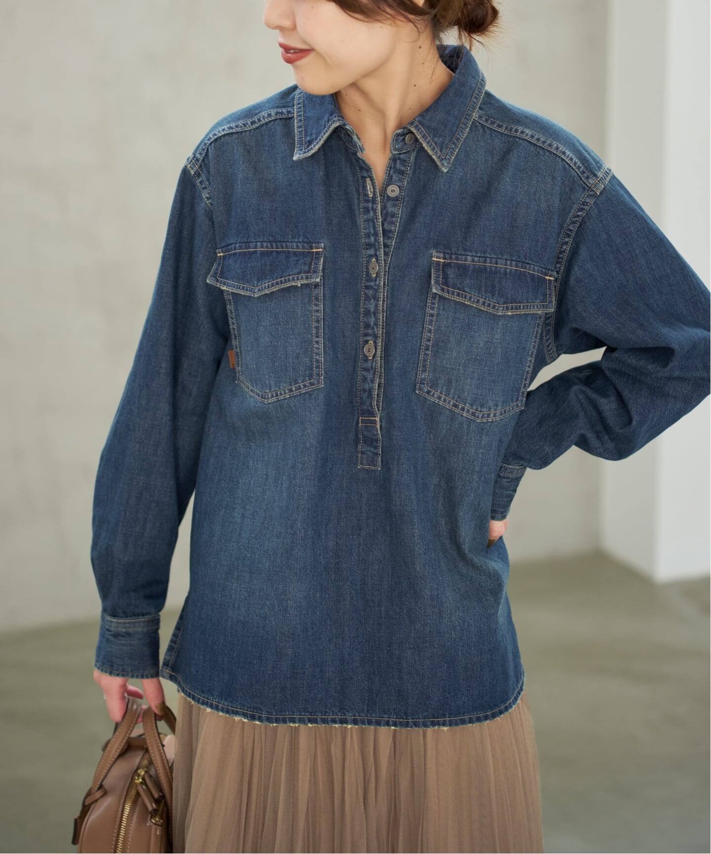予約》5 1/2 PULLOVER SHIRT（シャツ／ブラウス）｜Spick and