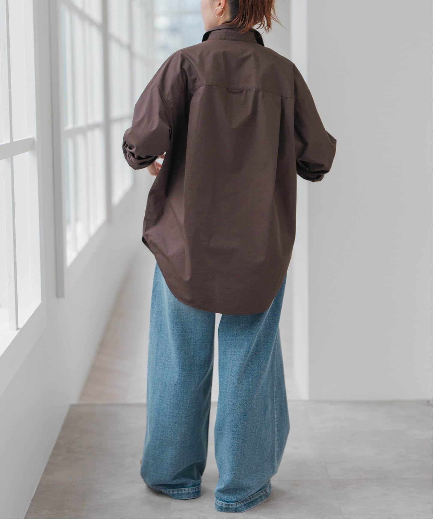 美品✨Spick and Span コットンオーバーシャツ ストライプ 刺繍 追加予約》50コットンオーバーシャツ（シャツ／ブラウス