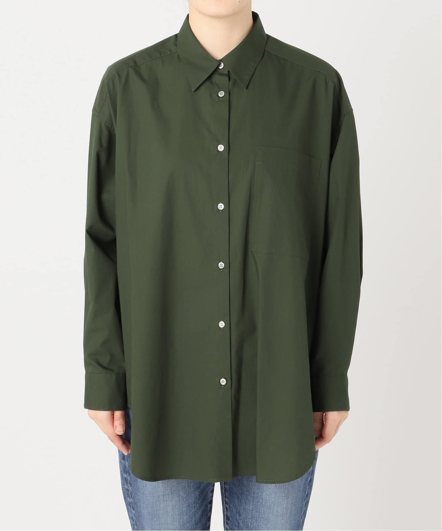 【新品未使用タグ付き】【Spick and span】コットンオーバーシャツ ≪追加≫50コットンオーバーシャツ | スピック＆スパン(Spick