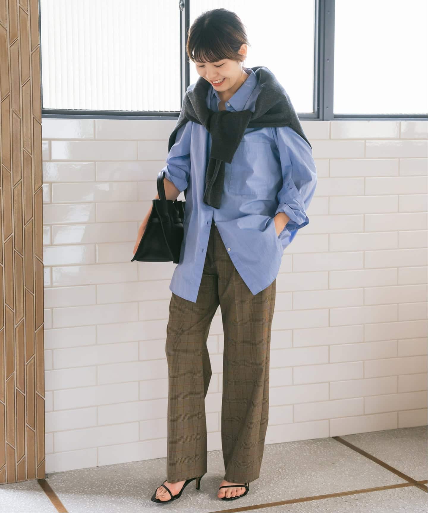 今期★2025SS★Spick and Span 50コットンオーバーシャツ Spick＆Span ブラウス シャツ 「追加」50コットンオーバーシャツ