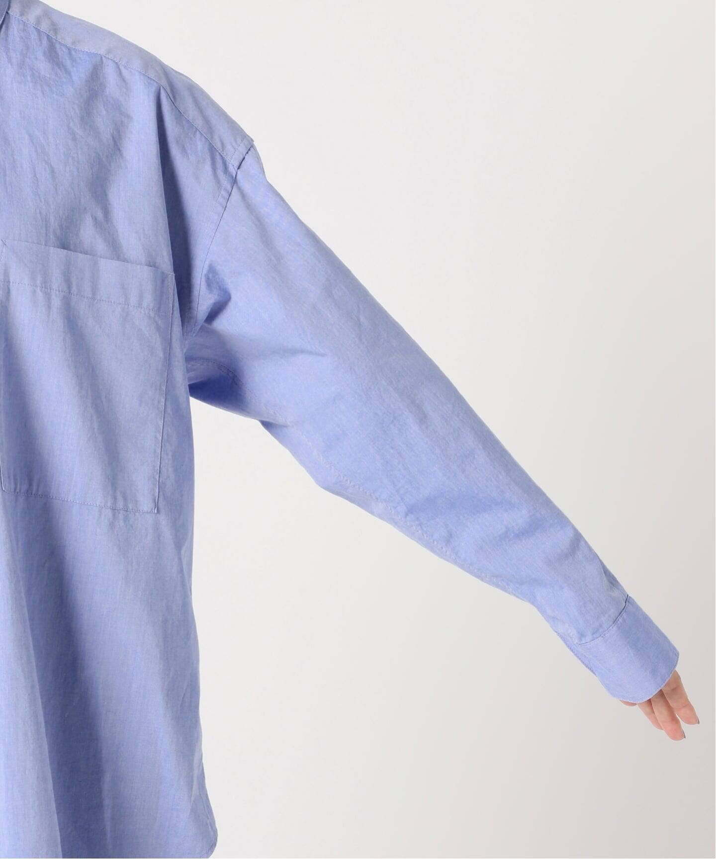 【美品】Spick and Span 50コットンオーバーシャツ ブルー 追加》50コットンオーバーシャツ（シャツ／ブラウス）｜Spick and Span