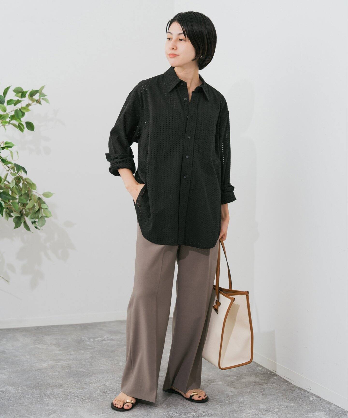 カットワークスモールドットルーズシャツ（シャツ／ブラウス）｜Spick 