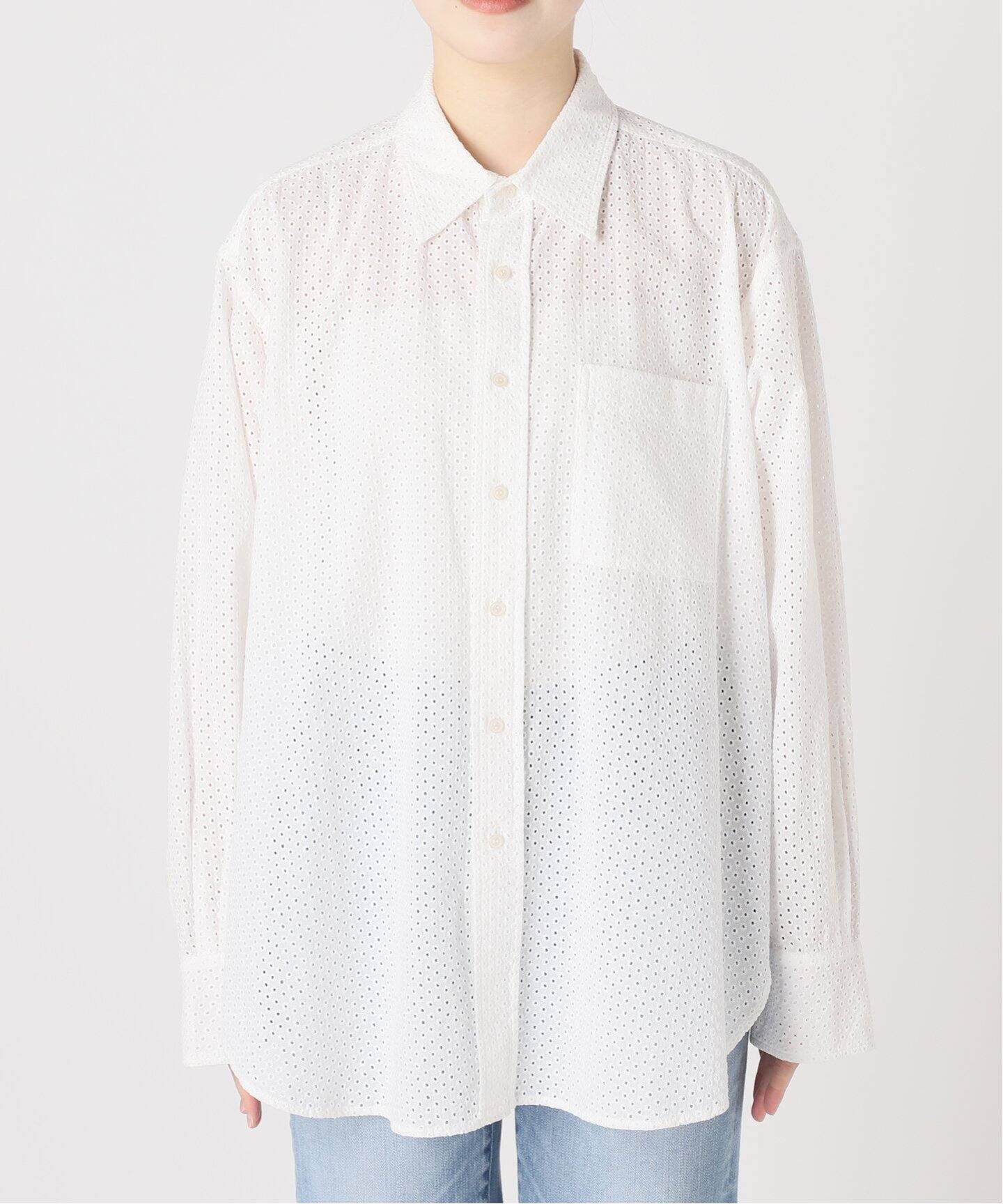 カットワークスモールドットルーズシャツ（シャツ／ブラウス）｜Spick