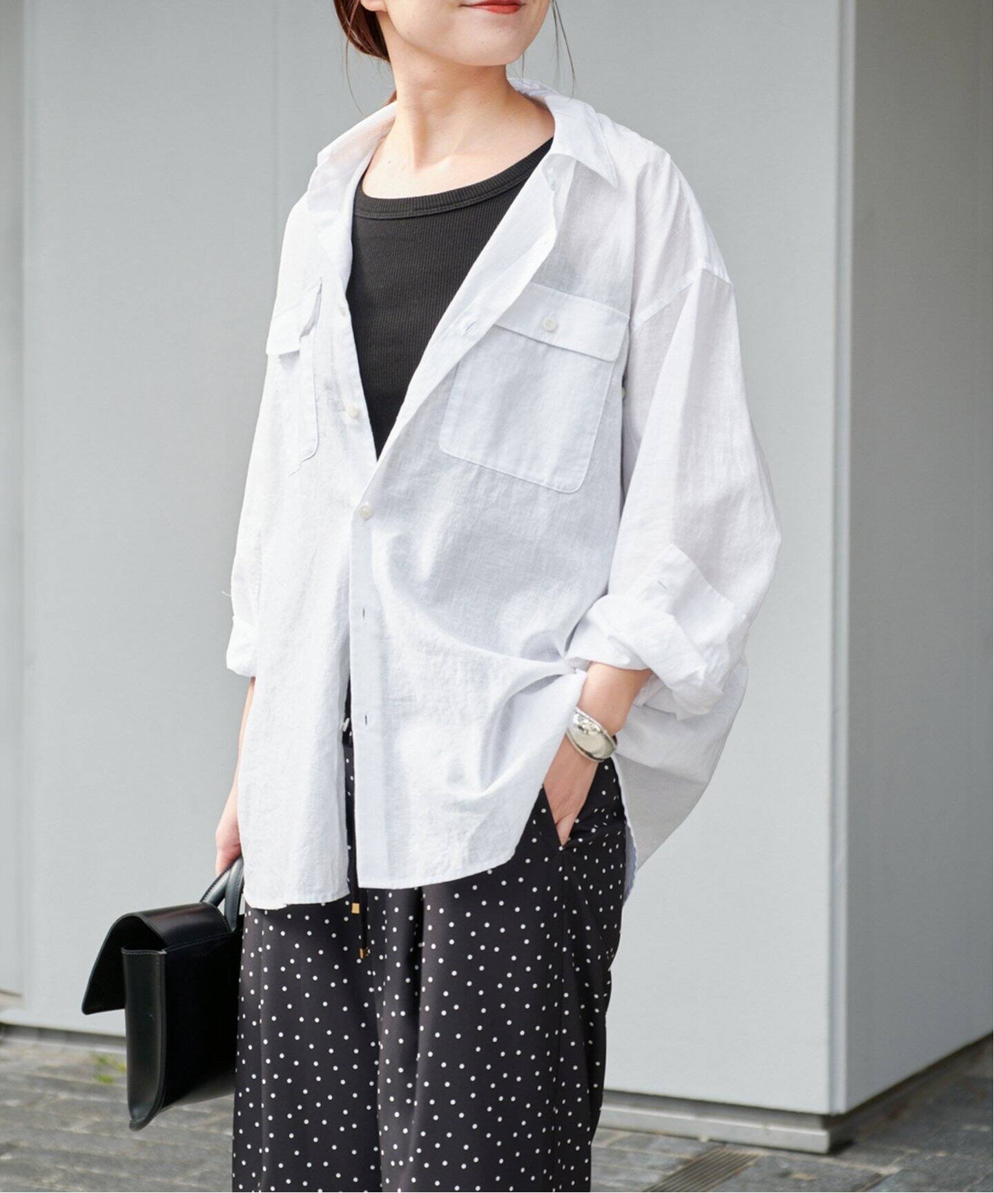 コットンリネンユーティリティーシャツ（シャツ／ブラウス）｜Spick