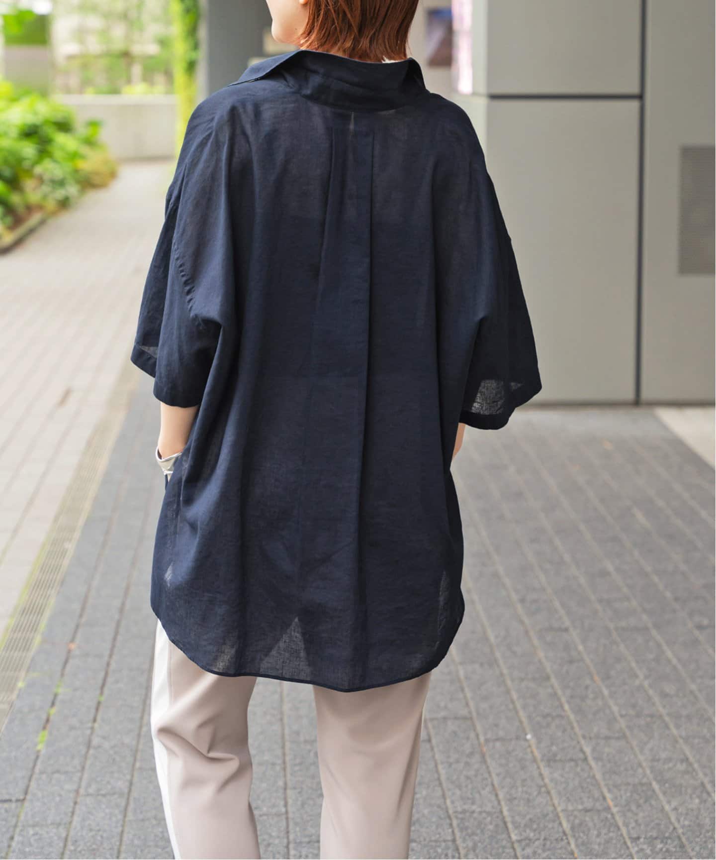 WEB限定追加》コットンリネンハーフスリーブシャツ（シャツ