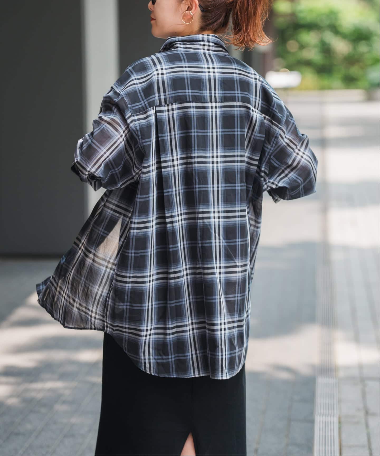 ◇新品◇【Spick and Span】コットンボイルチェックシャツ 追加》コットンボイルチェックシャツ（シャツ/ブラウス）｜Spick