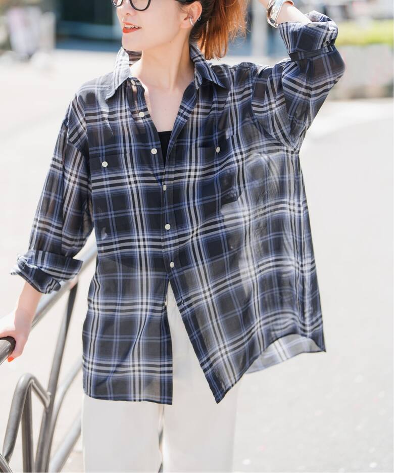 WEB限定 / 追加》コットンボイルチェックシャツ（シャツ／ブラウス 