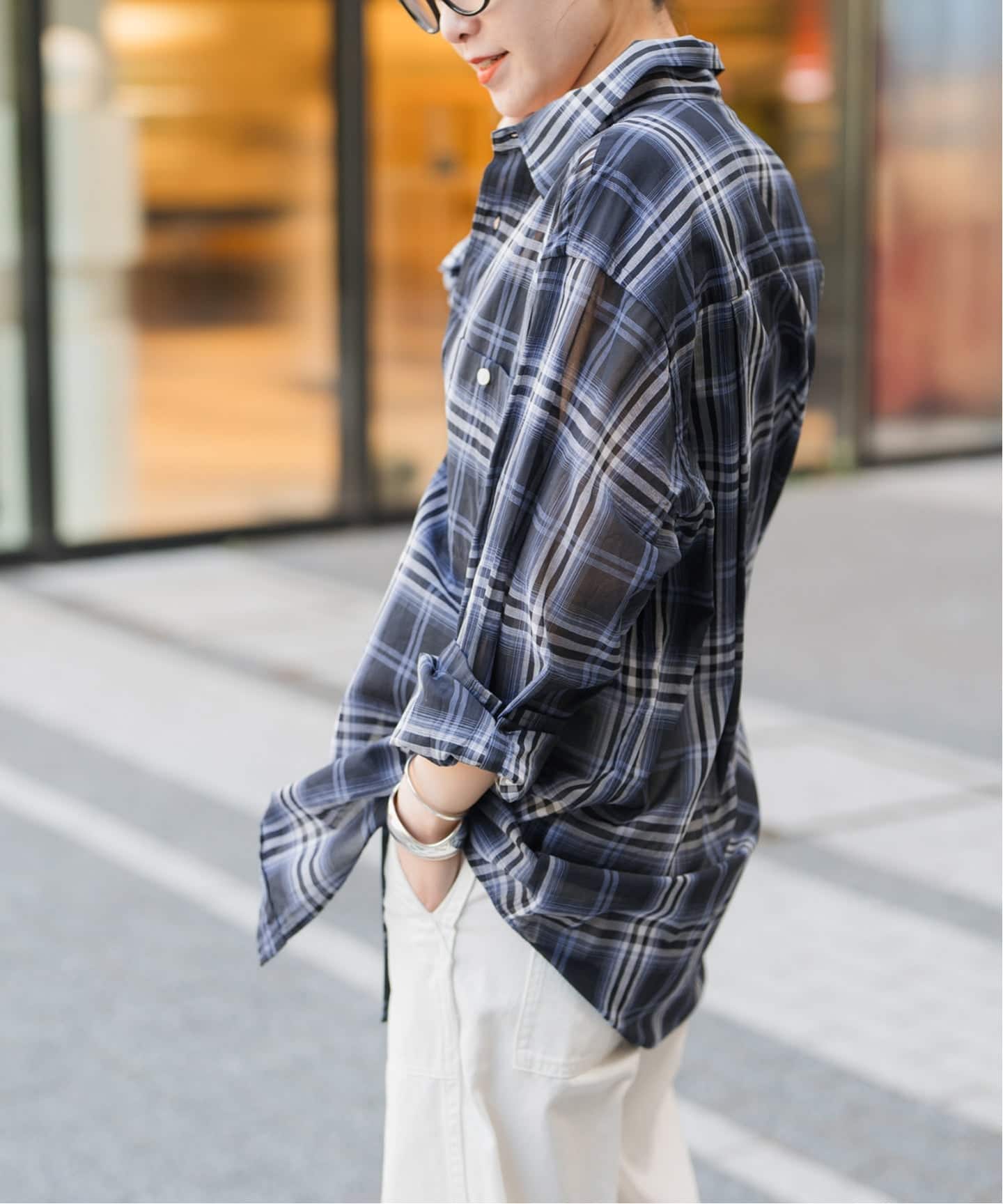 Spick and Span コットンボイルチェックシャツ WEB限定追加予約》コットンボイルチェックシャツ（シャツ
