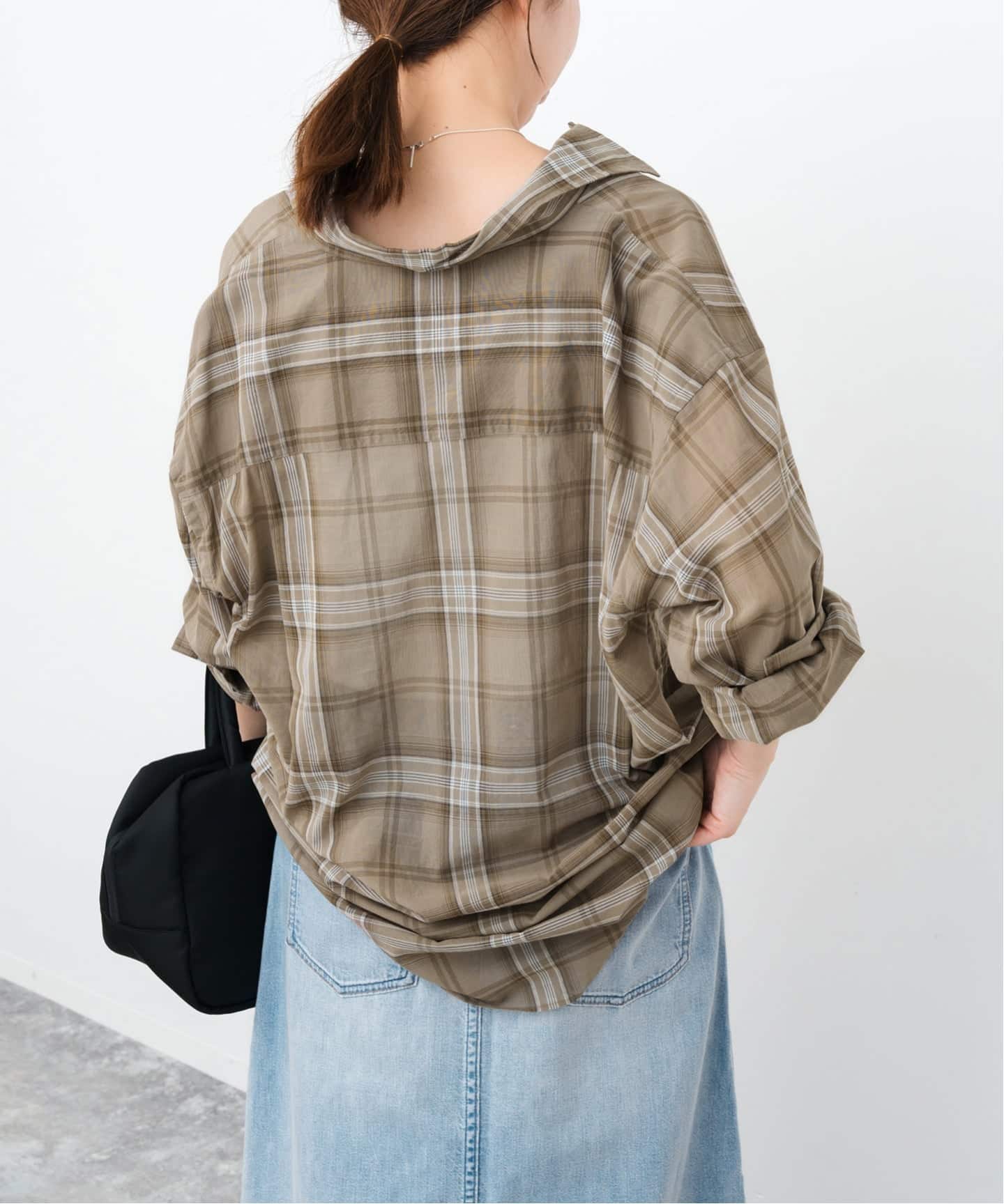 ■新品【Spick and Span】コットンボイルチェックシャツ 追加》コットンボイルチェックシャツ（シャツ／ブラウス