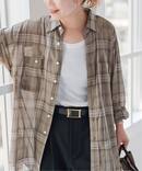 《WEB限定追加予約》コットンボイルチェックシャツ