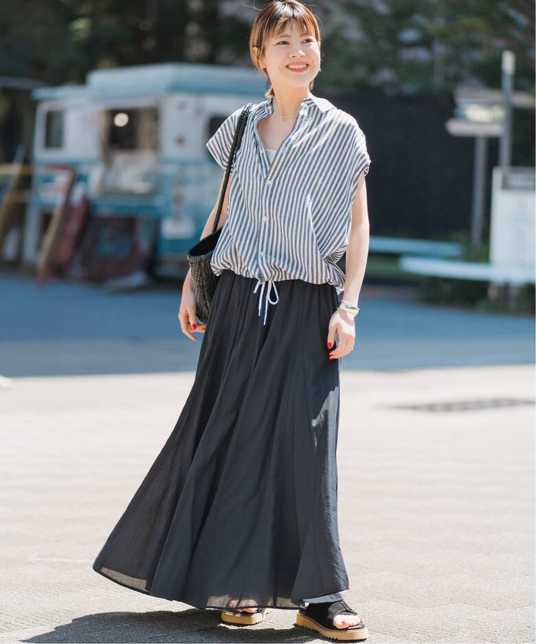 リネンブレンドフレンチヘムギャザーシャツ（シャツ／ブラウス  