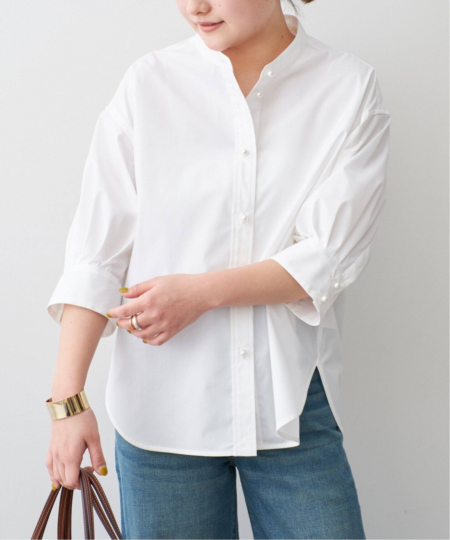 完全受注生産】SO パールボタンギャザースリーブシャツ（シャツ  