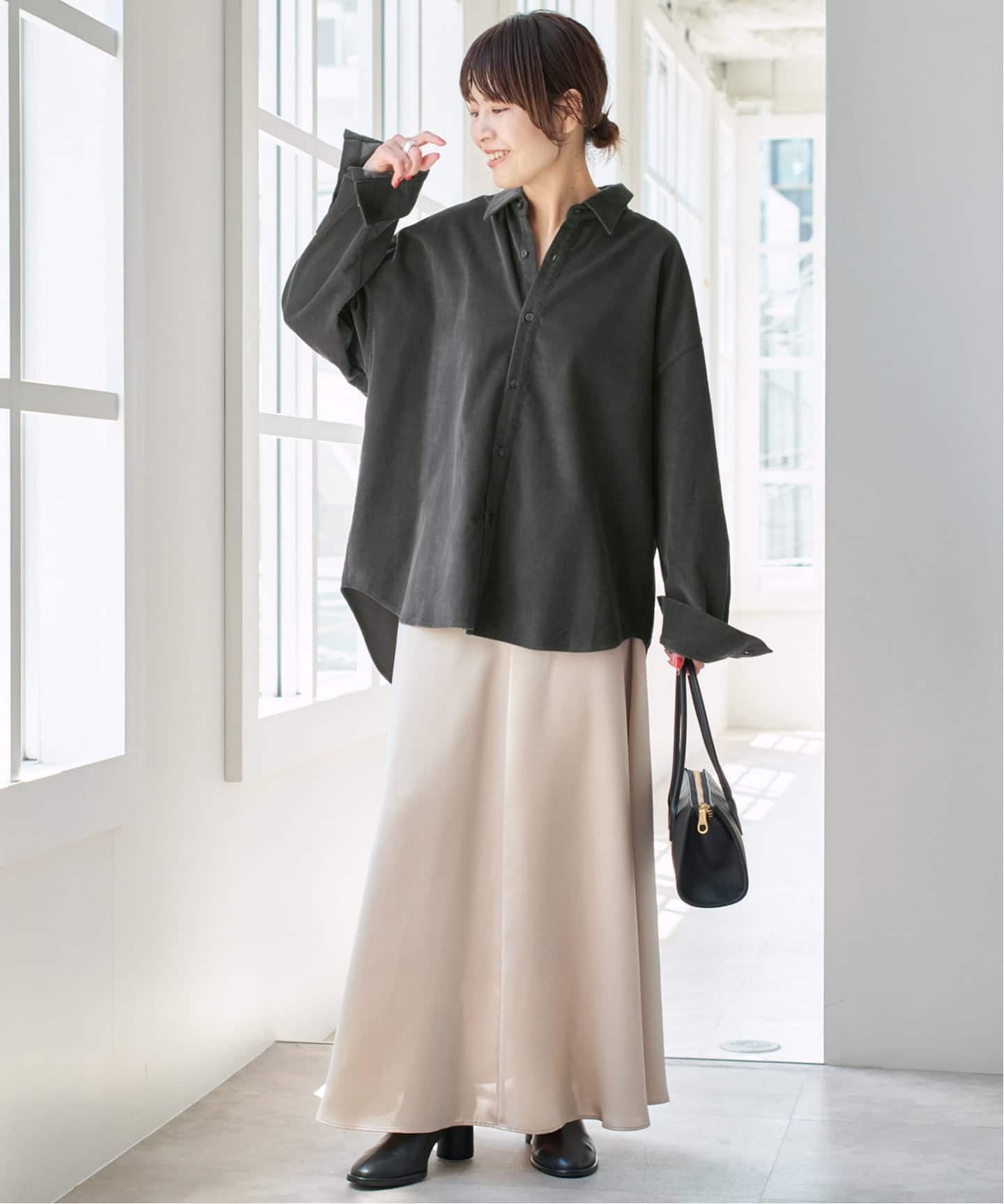 追加》コットンコーデュロイルーズシャツ（シャツ／ブラウス）｜Spick