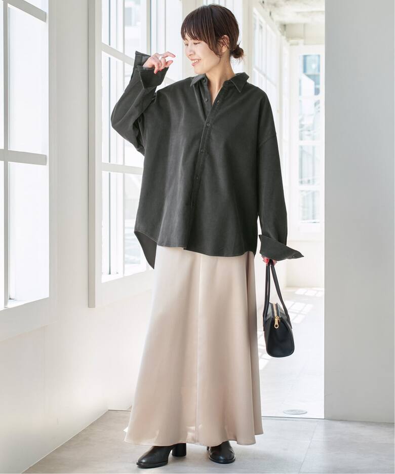 追加》コットンコーデュロイルーズシャツ（シャツ／ブラウス）｜Spick 
