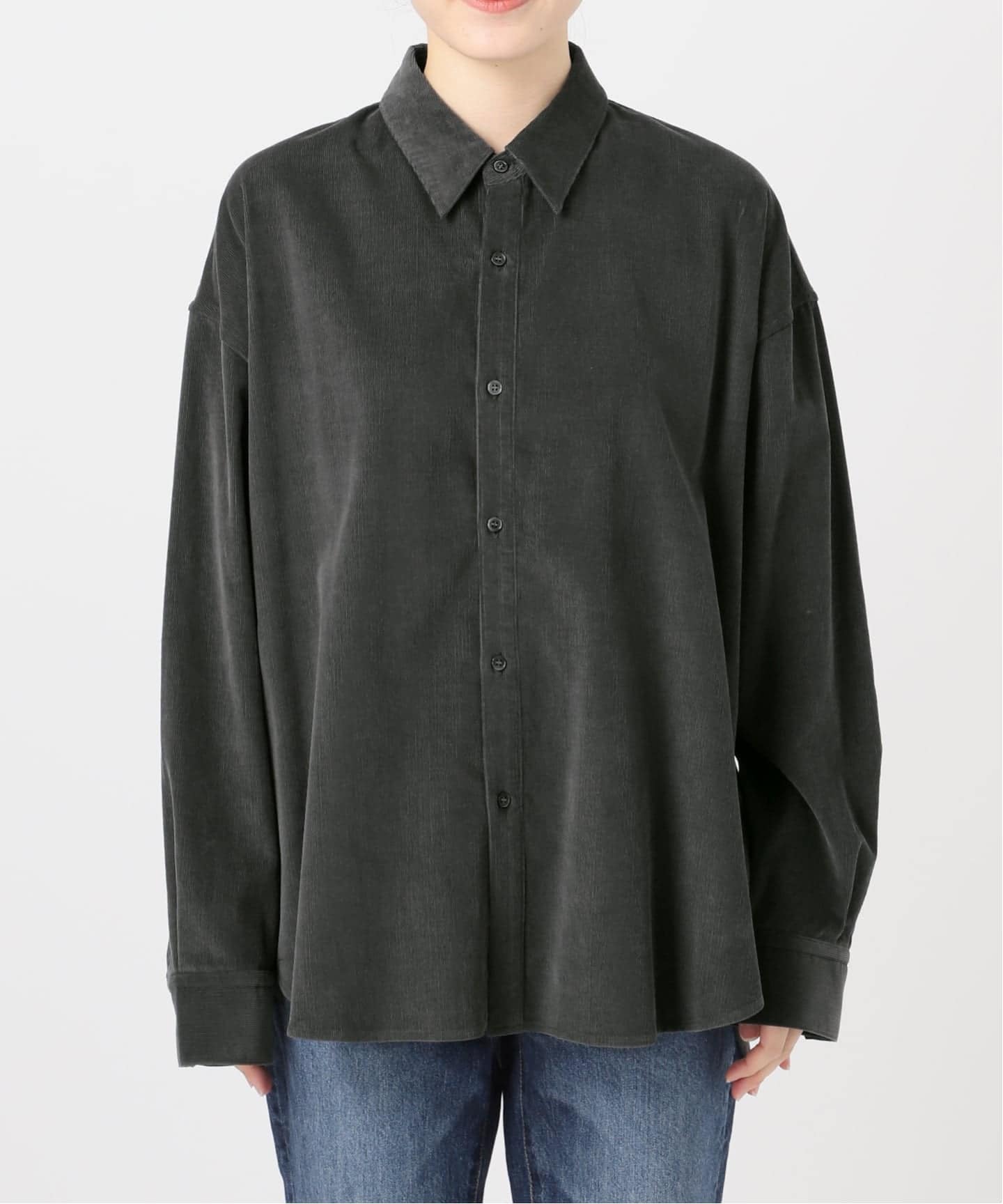 sansangear コーデュロイシャツ 黒 sansangear コーデュロイシャツ 黒