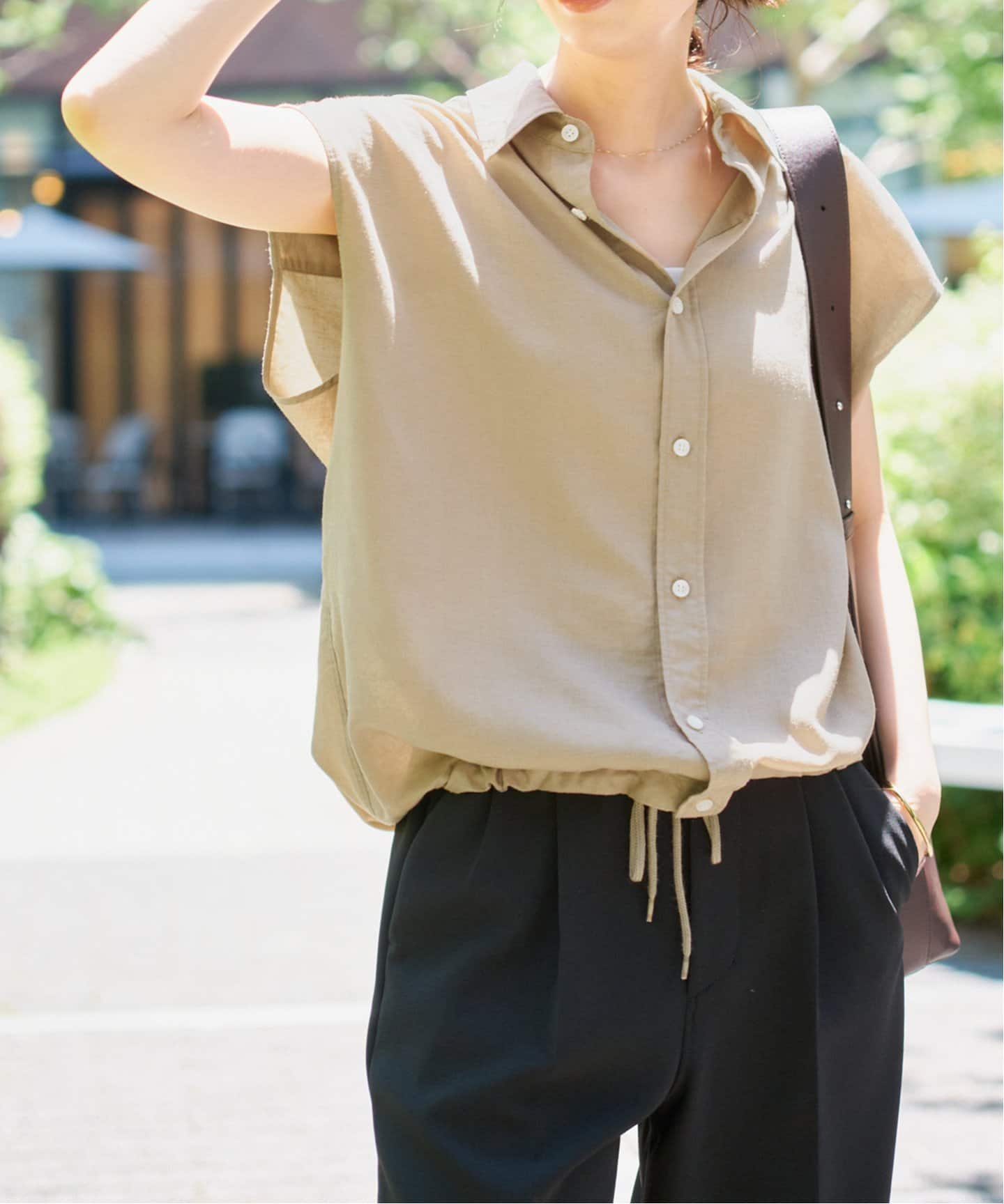 Spick and Span ソフトブロードフレンチヘムギャザーシャツ ネイビー ソフトブロードフレンチヘムギャザーシャツ（シャツ／ブラウス