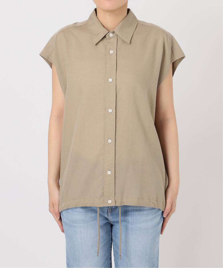 ソフトブロードフレンチヘムギャザーシャツ（シャツ／ブラウス  