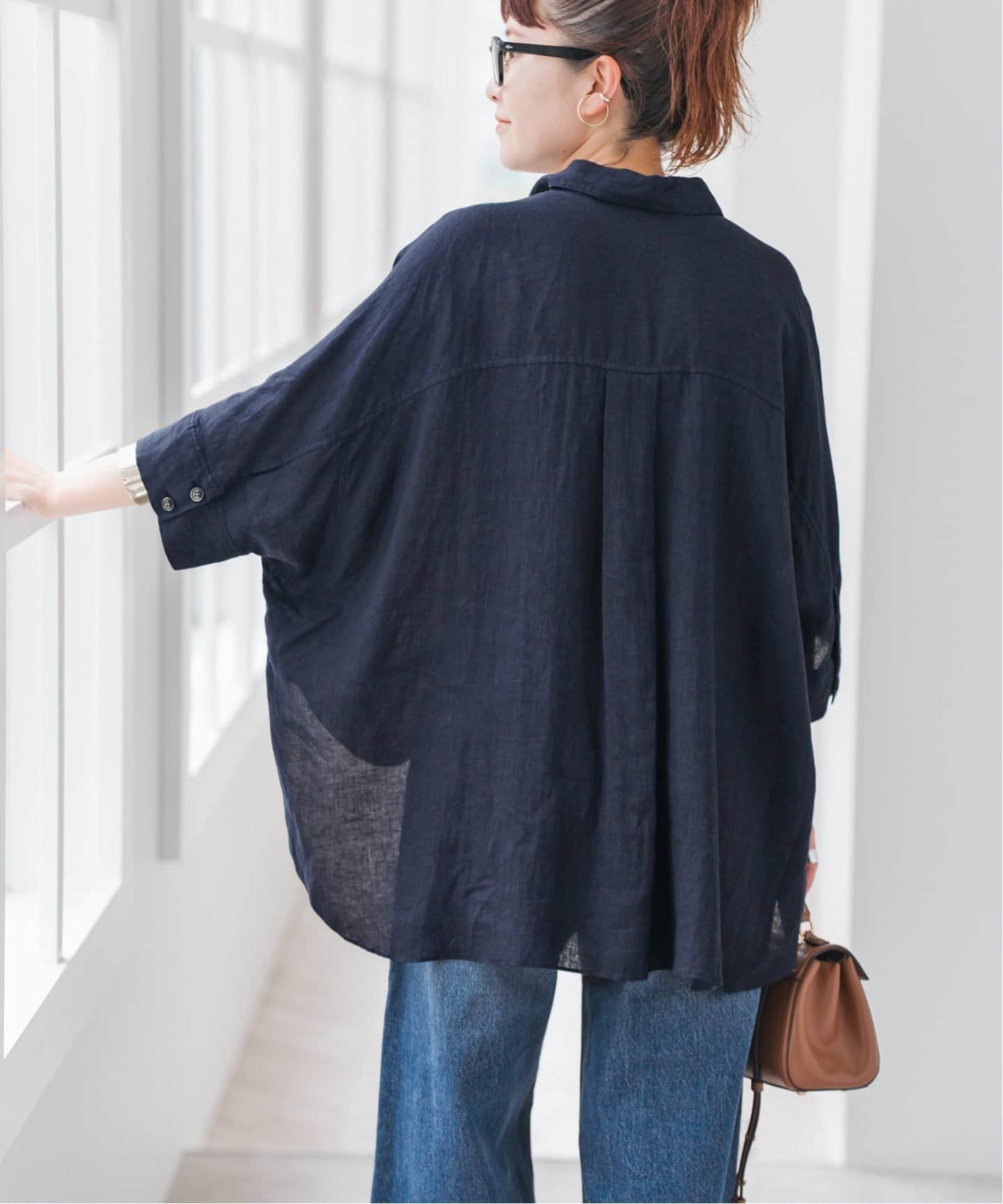 【2024SS】 L'ESSAGE 1/60ブロードドルマンシャツ 白 2024SS】 L´ESSAGE 1/60ブロードドルマンシャツ 白