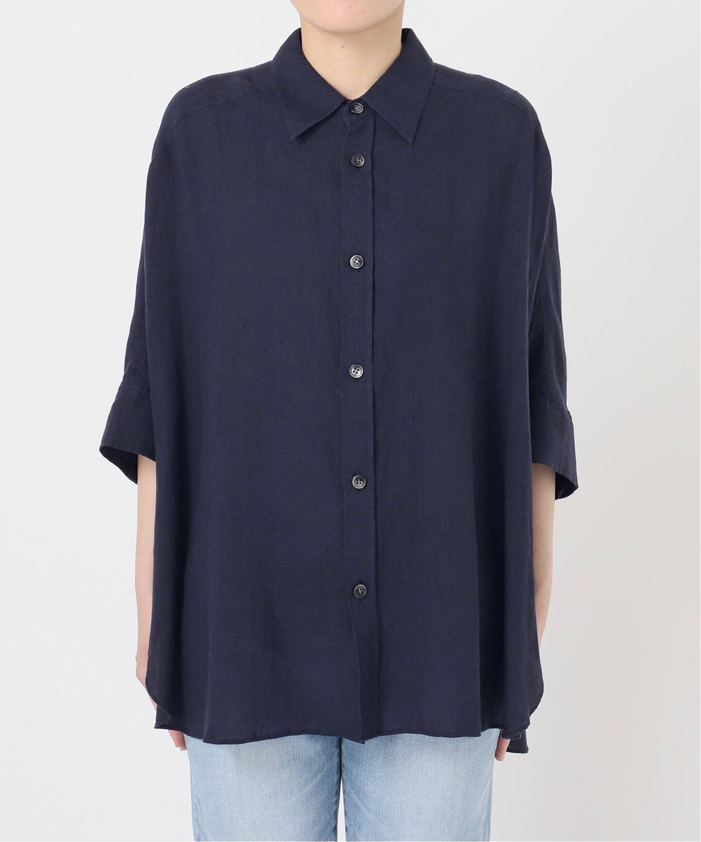 未使用　アトリエSpick&amp;Span ドルマンスリープシャツ 60リネンキャンバスドルマンンスリーブシャツ（シャツ／ブラウス