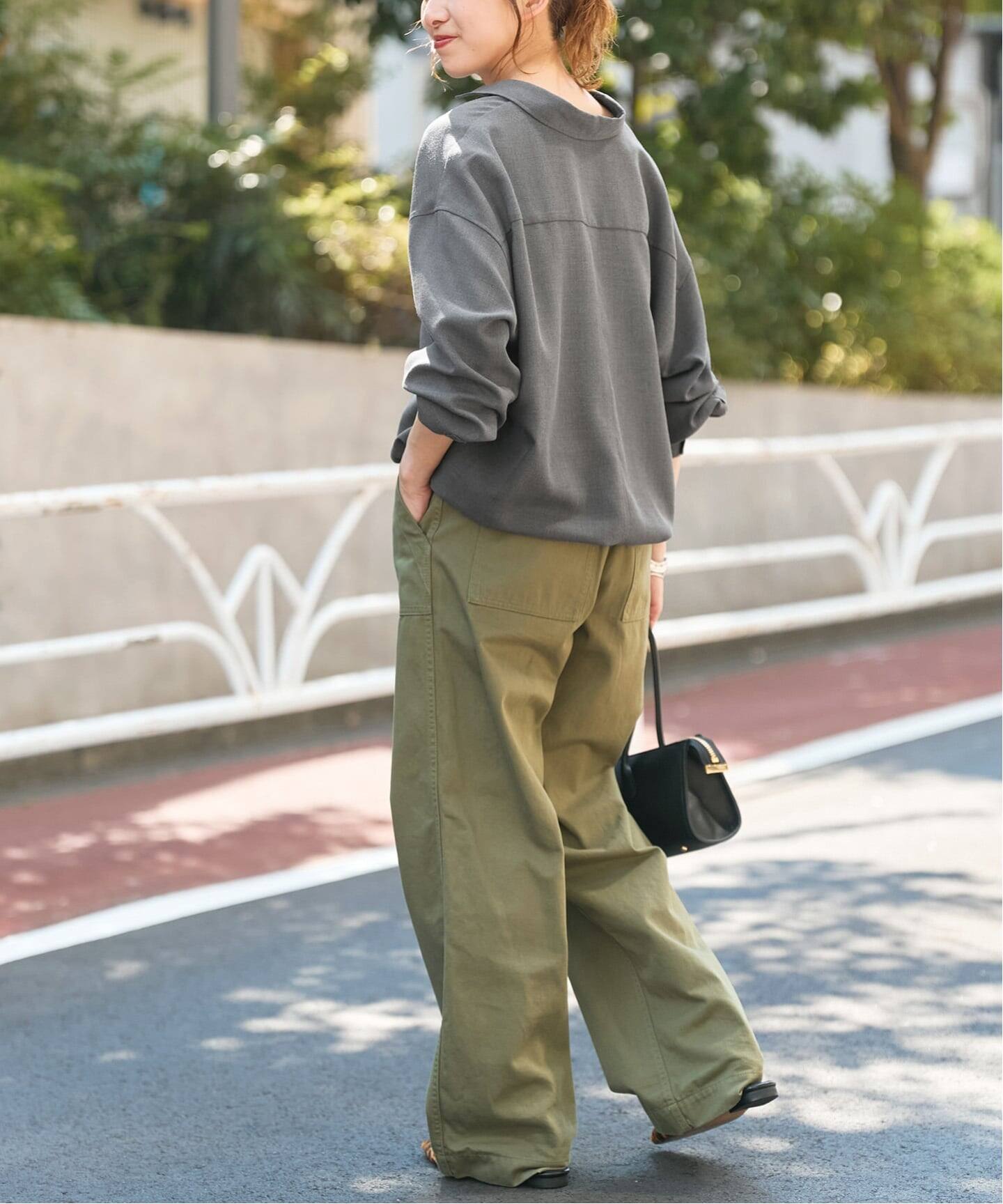 追加》ウールライクヘムギャザーシャツ（シャツ／ブラウス）｜Spick