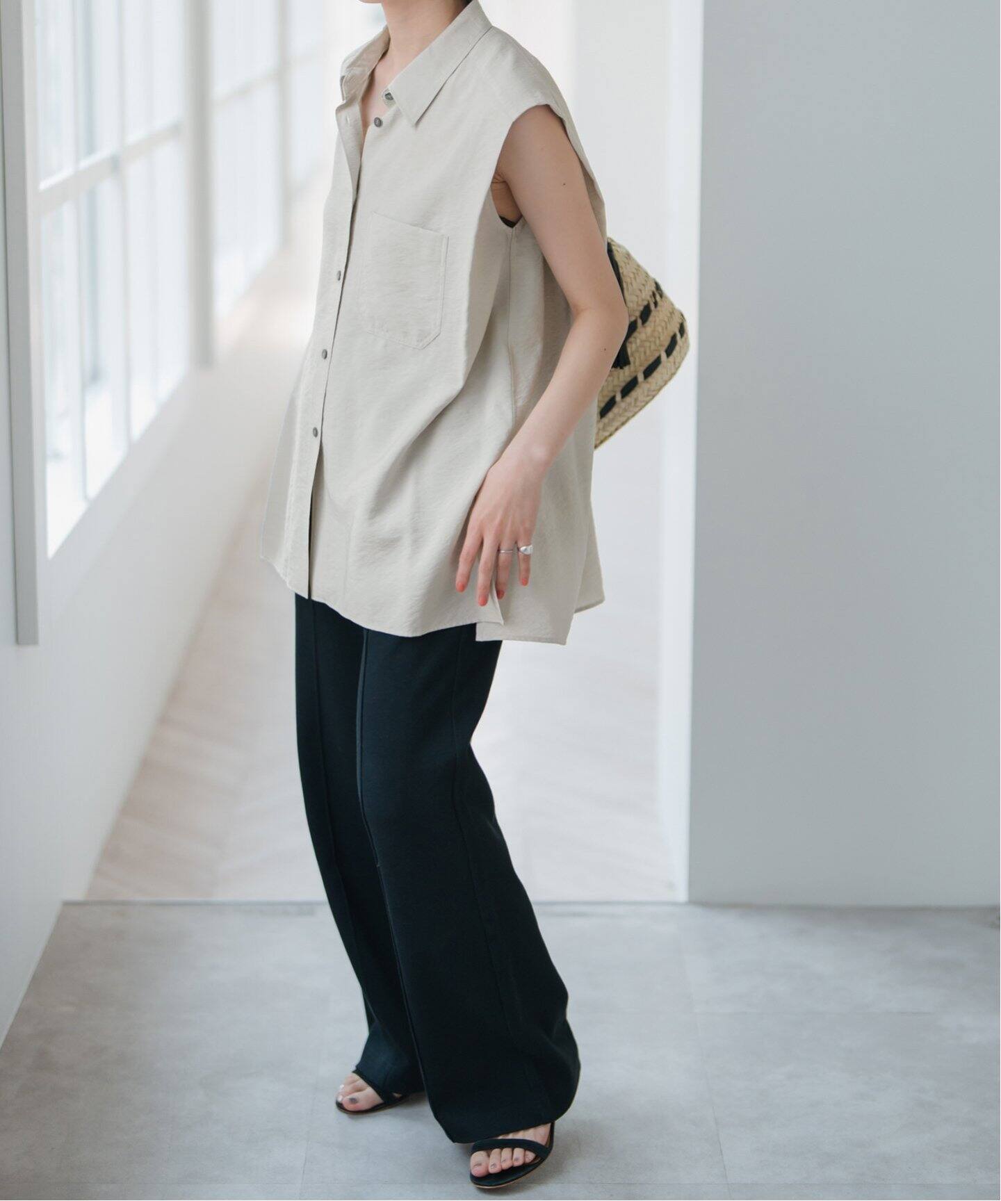 エアリードライクロスノースリーブシャツ（シャツ／ブラウス