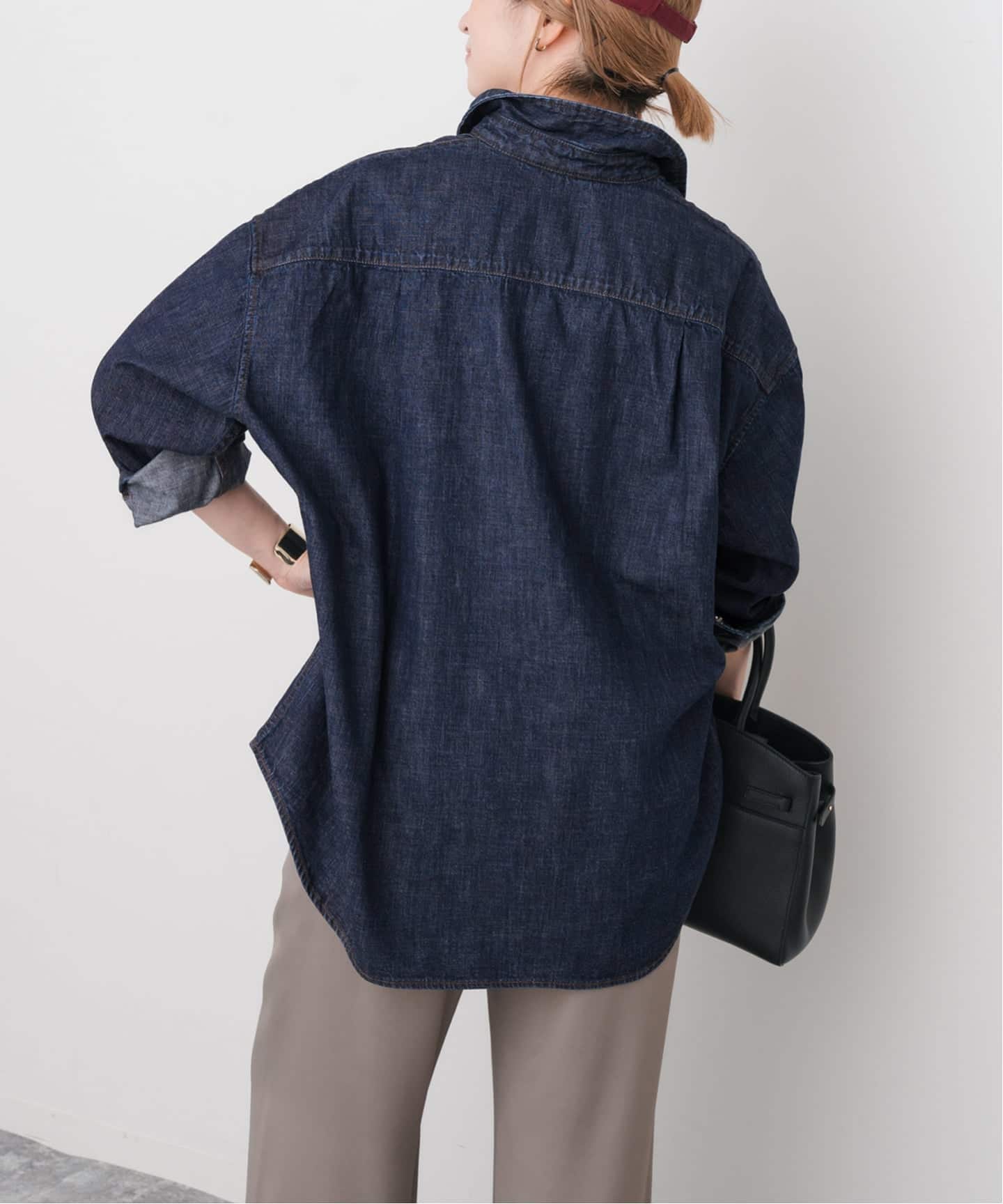 ライトオンスデニムルーズシャツ（シャツ／ブラウス）｜Spick