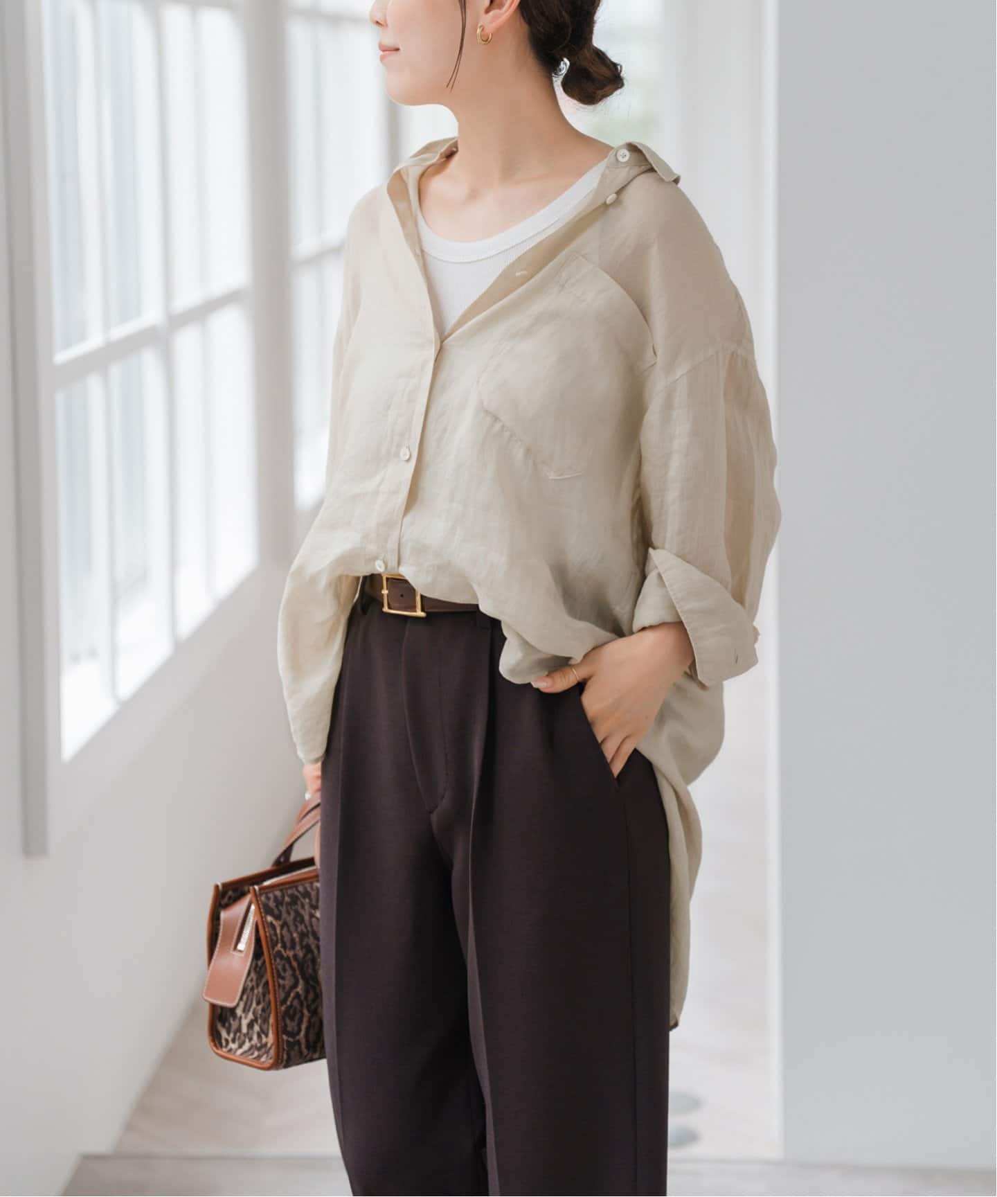 Spick &amp; Span - 【新品・タグ付】Spick &amp; Spanガーメントダイラミーシャツ　グレー Spick&Span スピックアンドスパン ガーメントダイラミーシャツ
