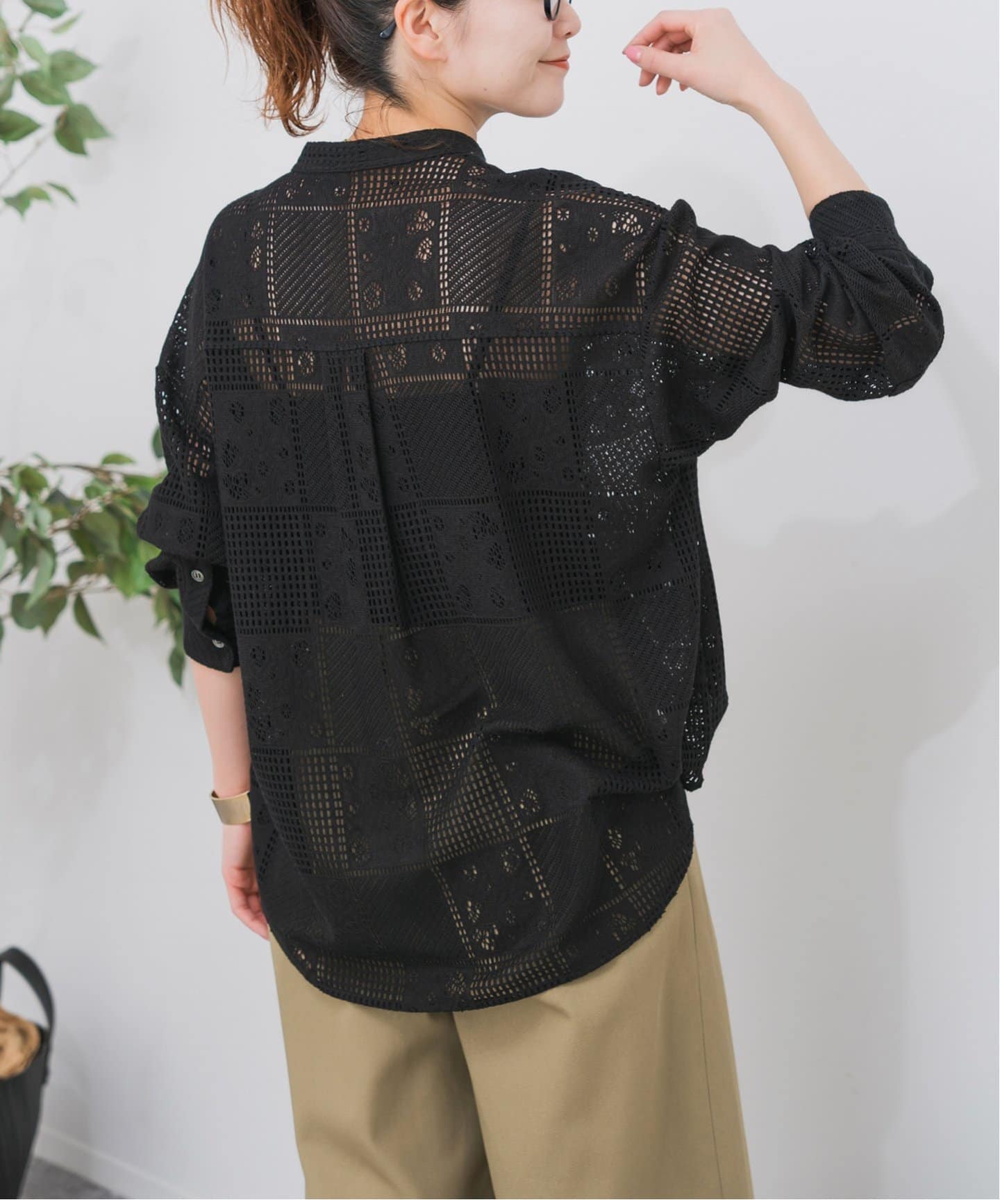 スピックアンドスパン　PEレースシャツ Spick＆Span ブラウス シャツ 「追加3」PEレースシャツ