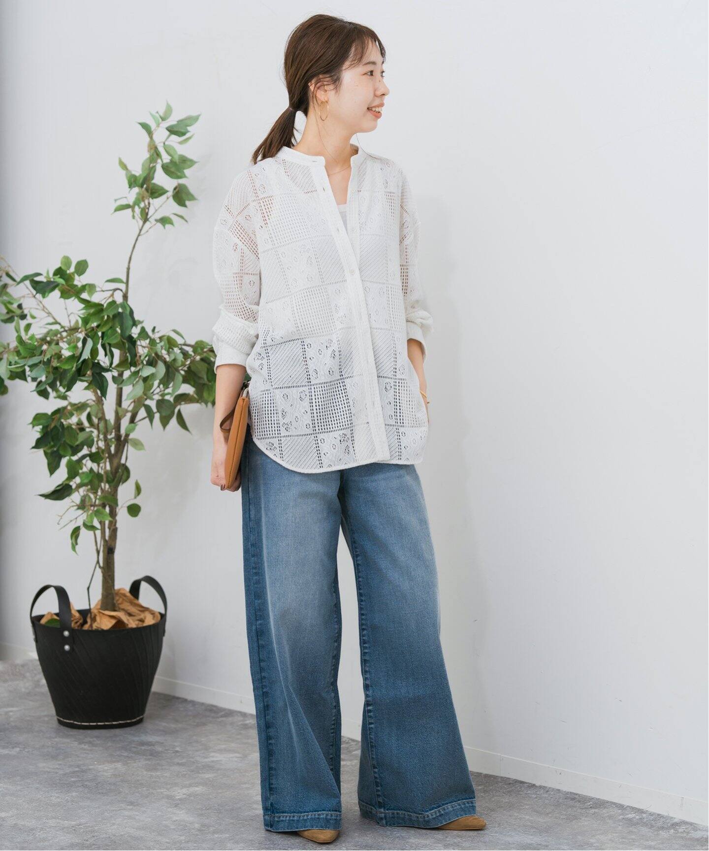 Spick and Span PEレースシャツ 追加3》PEレースシャツ（シャツ／ブラウス）｜Spick & Span（スピック