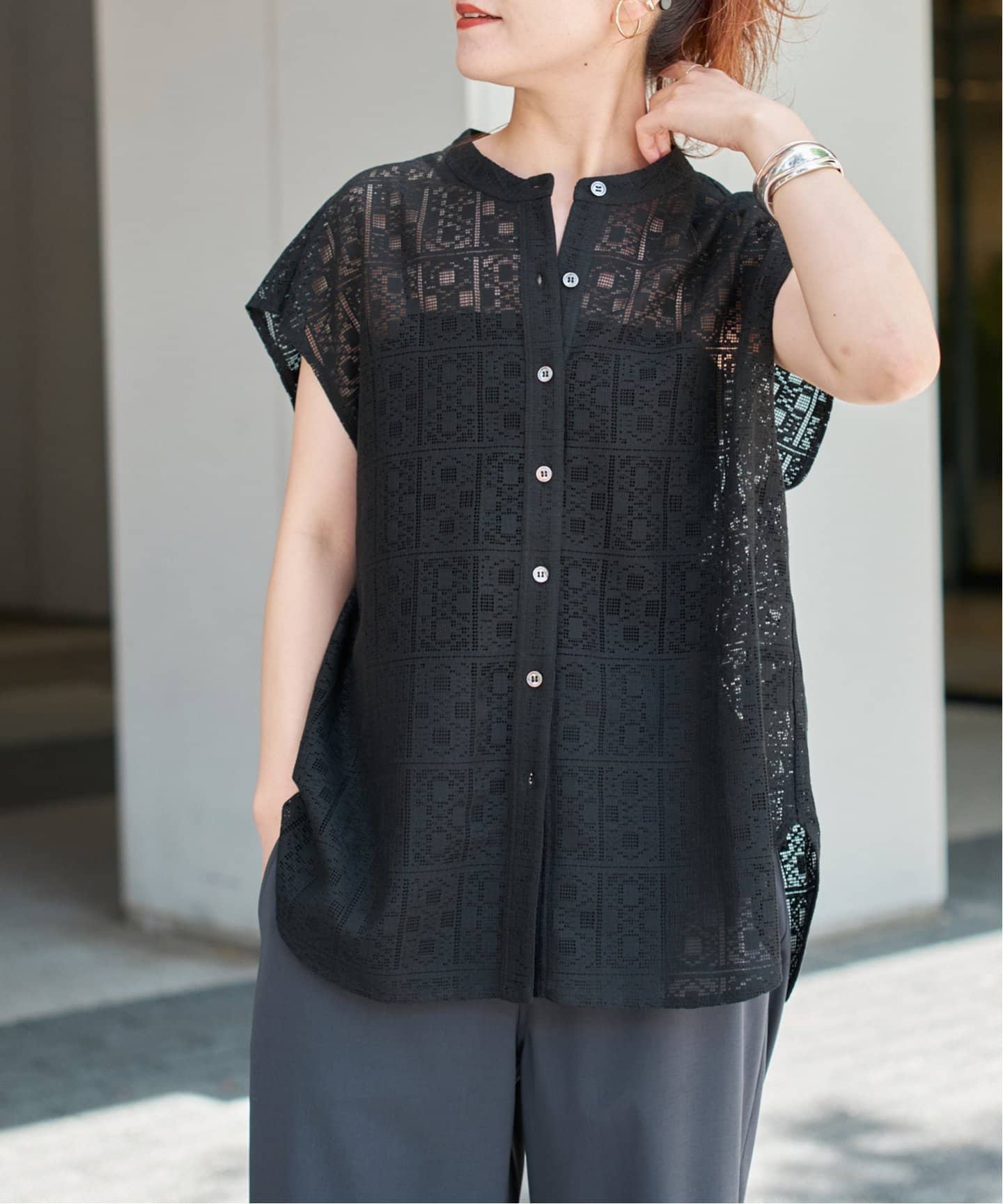 スピックアンドスパン　フレンチスリーブシャツ Spick & Span（スピックアンドスパン）の「【TICCA】フレンチ