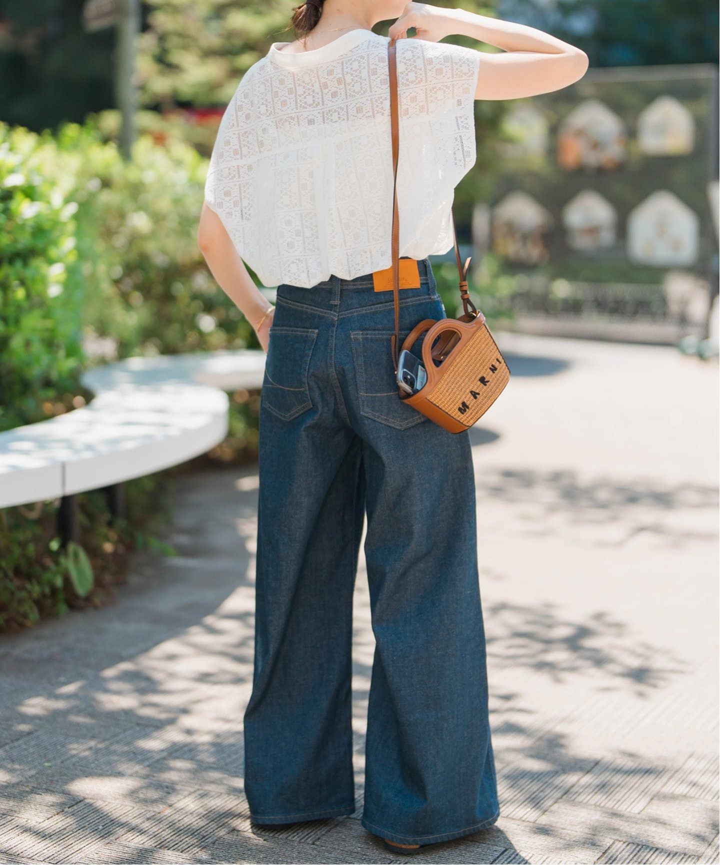 スピックアンドスパン PEレースフレンチスリーブシャツ 追加4》PEレースフレンチスリーブシャツ（シャツ/ブラウス