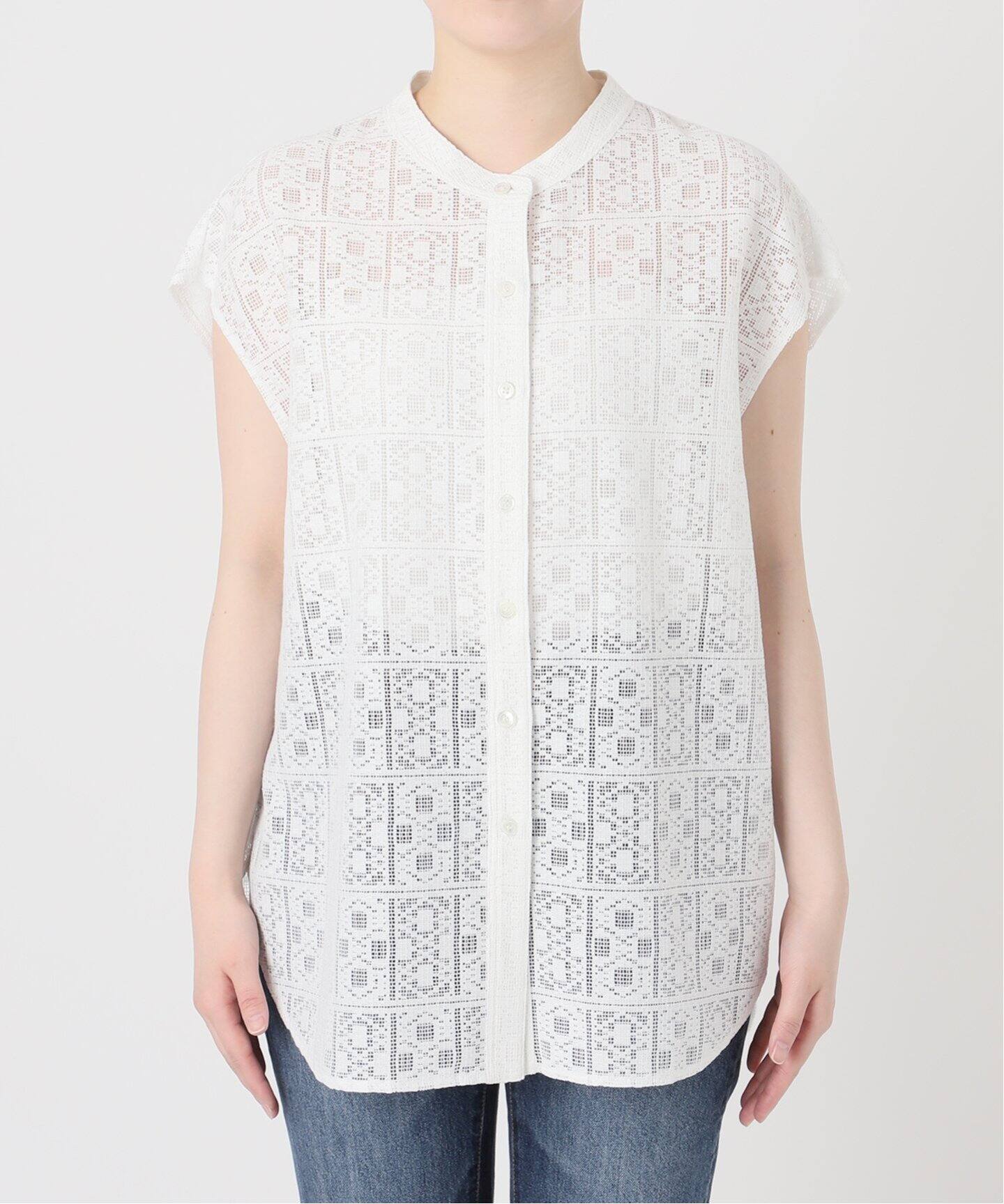 mamekurogouchi ペディセルレース フレンチスリーブシャツ 中古・古着通販】mame kurogouchi (マメクロゴウチ) ぺディセルレース