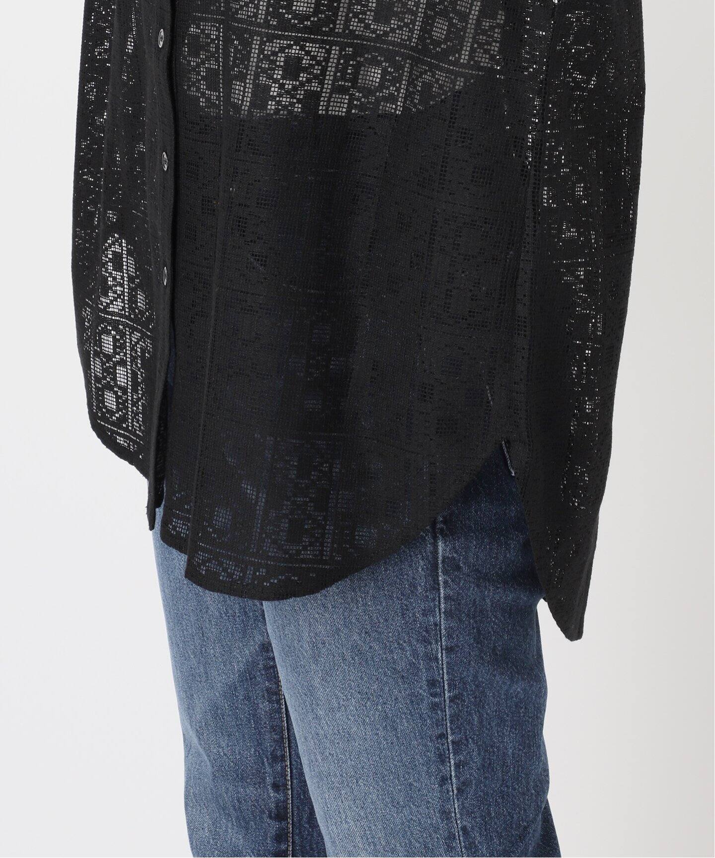 追加2》PEレースフレンチスリーブシャツ（シャツ／ブラウス