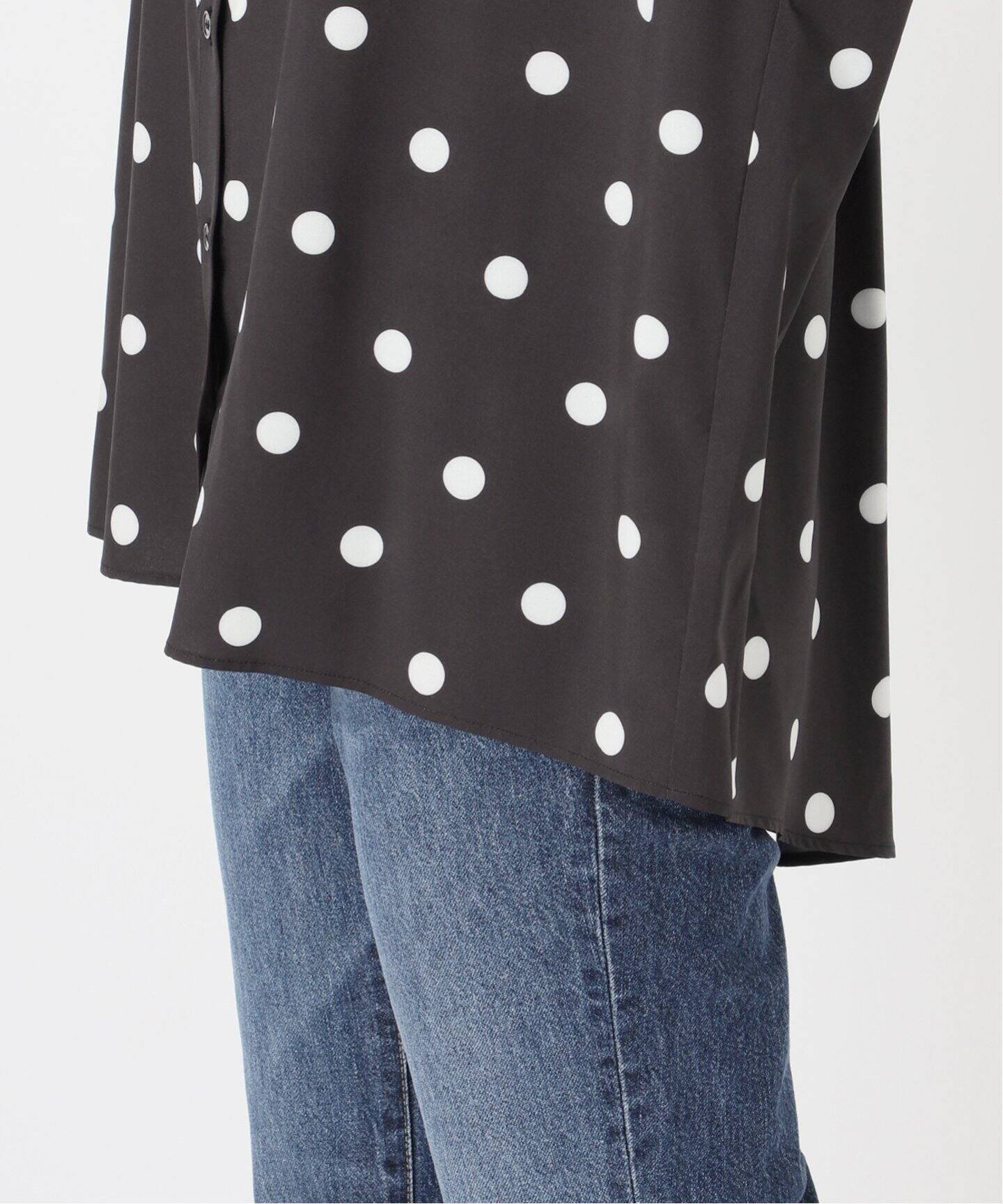 WEB限定》ドットフレンチスリーブシャツ（シャツ／ブラウス）｜Spick