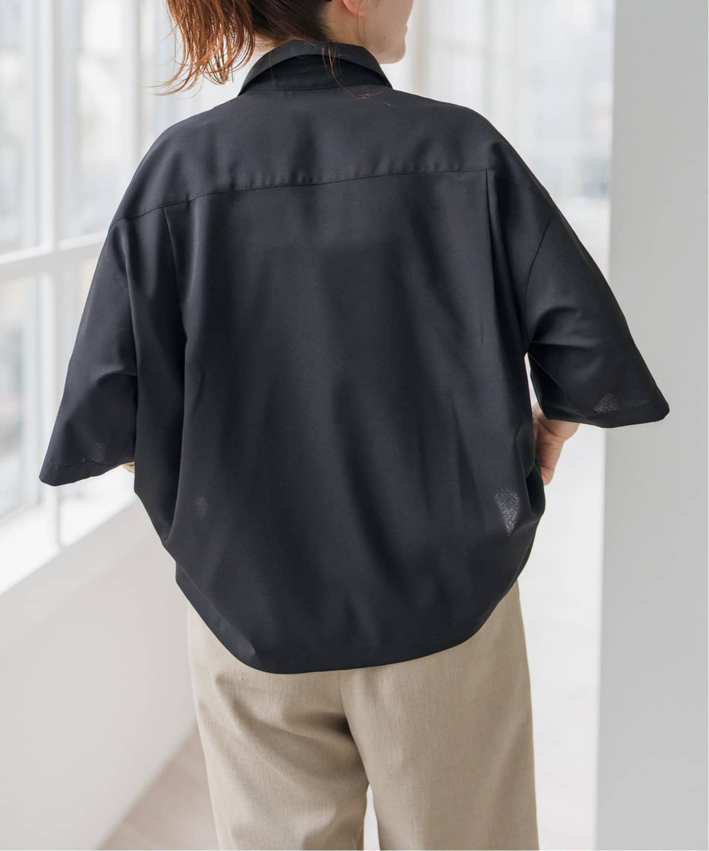 Spick and Span スピックアンドスパン　レースハーフスリーブシャツ 一部店舗+WEB限定》ハーフスリーブシャツ（シャツ／ブラウス