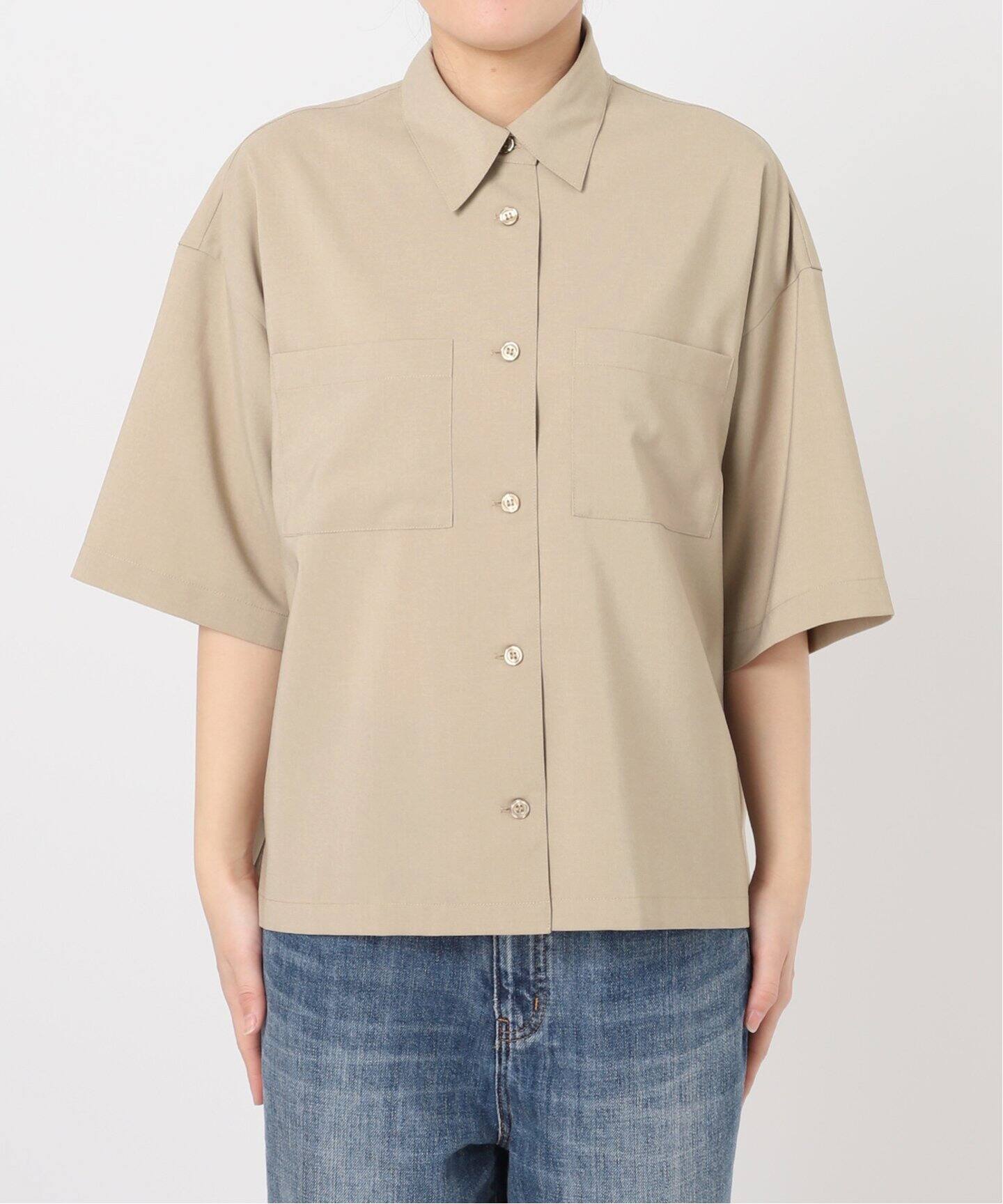 Spick and Span スピックアンドスパン　レースハーフスリーブシャツ 一部店舗+WEB限定》ハーフスリーブシャツ（シャツ／ブラウス