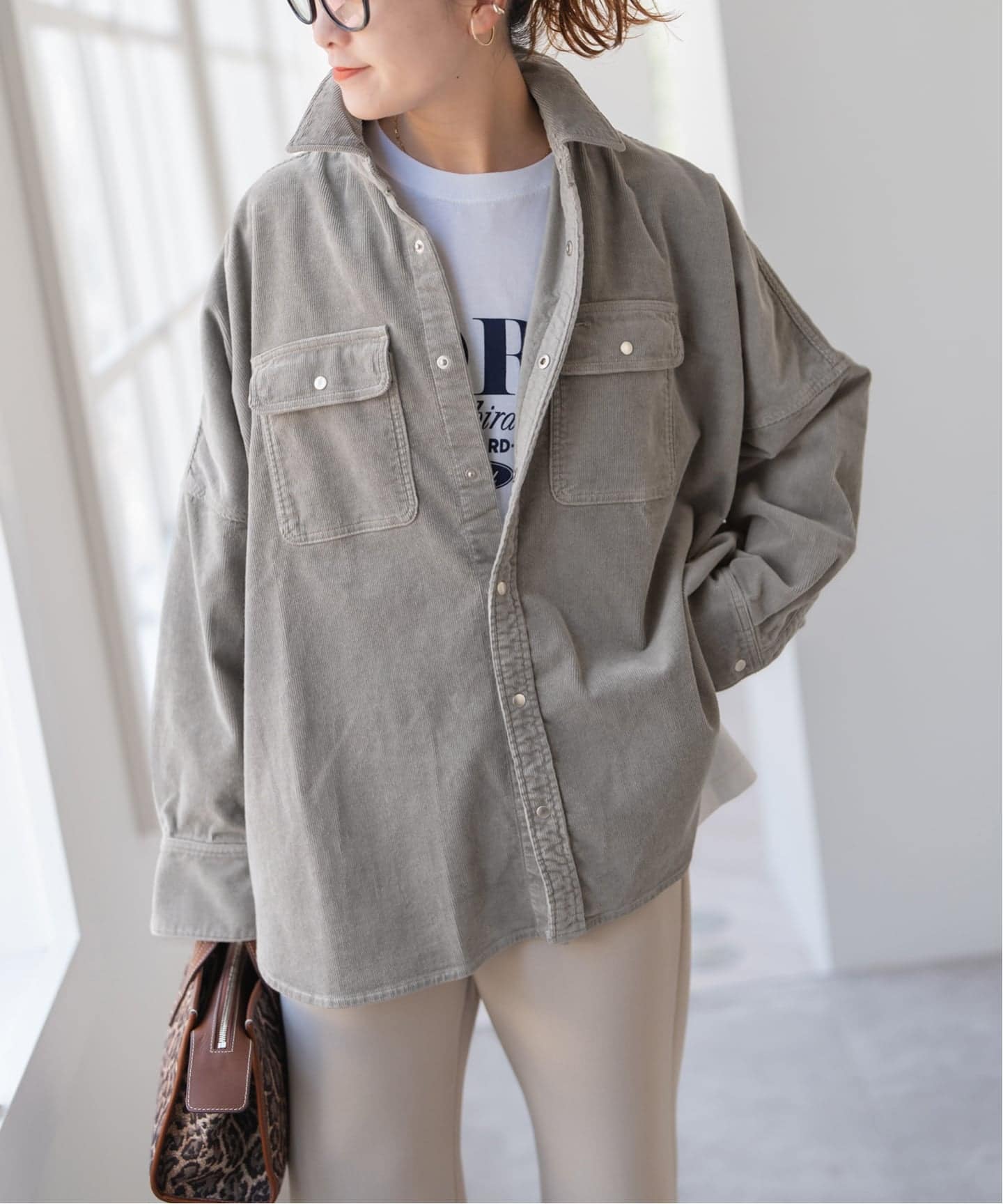 新品❤︎spick&span RED CARD TOKYO 別注Malibuグレー RED CARD TOKYO / レッドカード トーキョー 別注Malibu*（シャツ