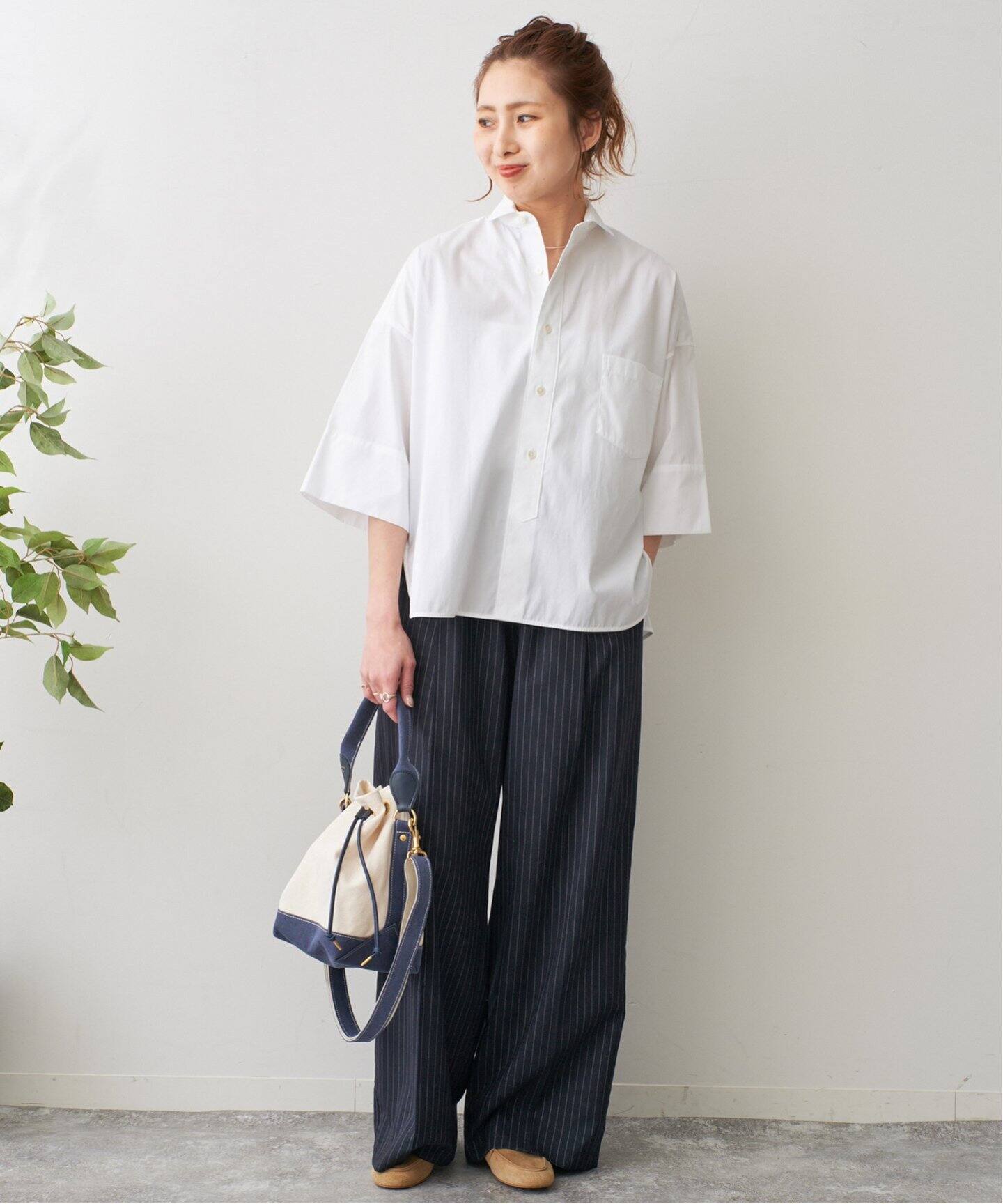 TICCA / ティッカ スクエア半袖ダブルカフスシャツ（シャツ／ブラウス  