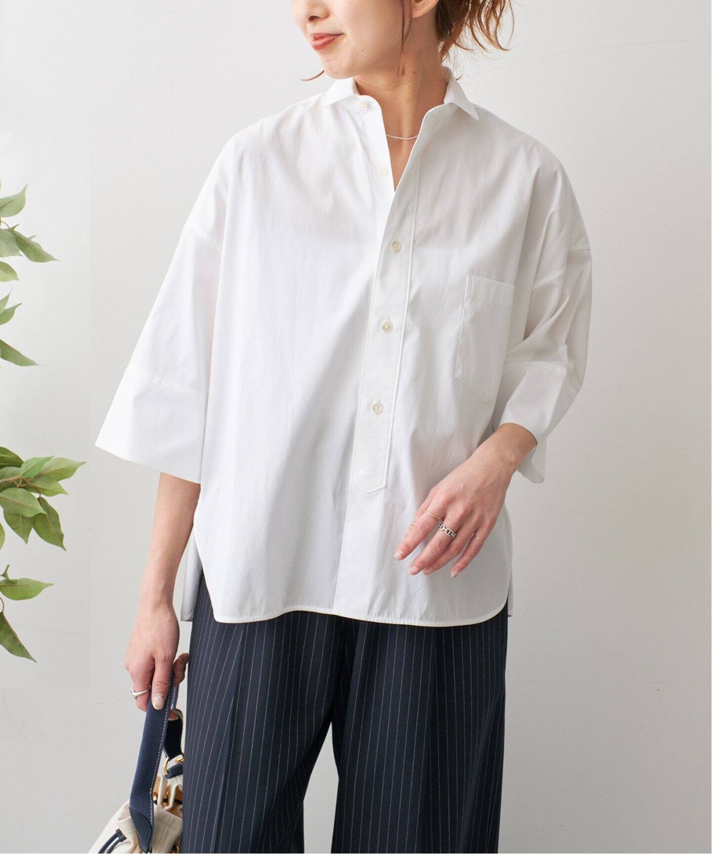 TICCA / ティッカ スクエア半袖ダブルカフスシャツ（シャツ／ブラウス  