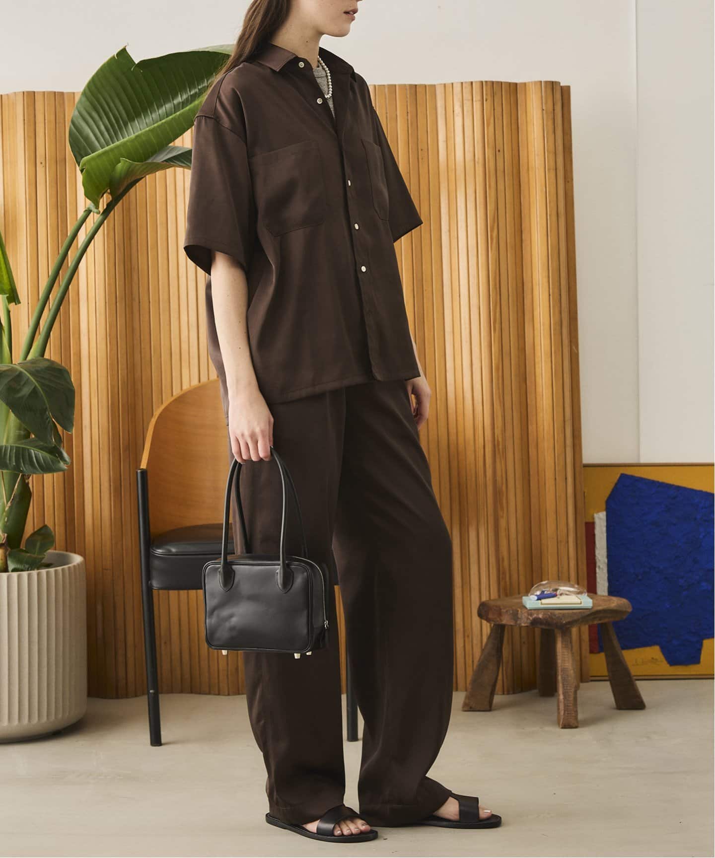 Oblada CINCH SATIN SHIRT サテンシャツ