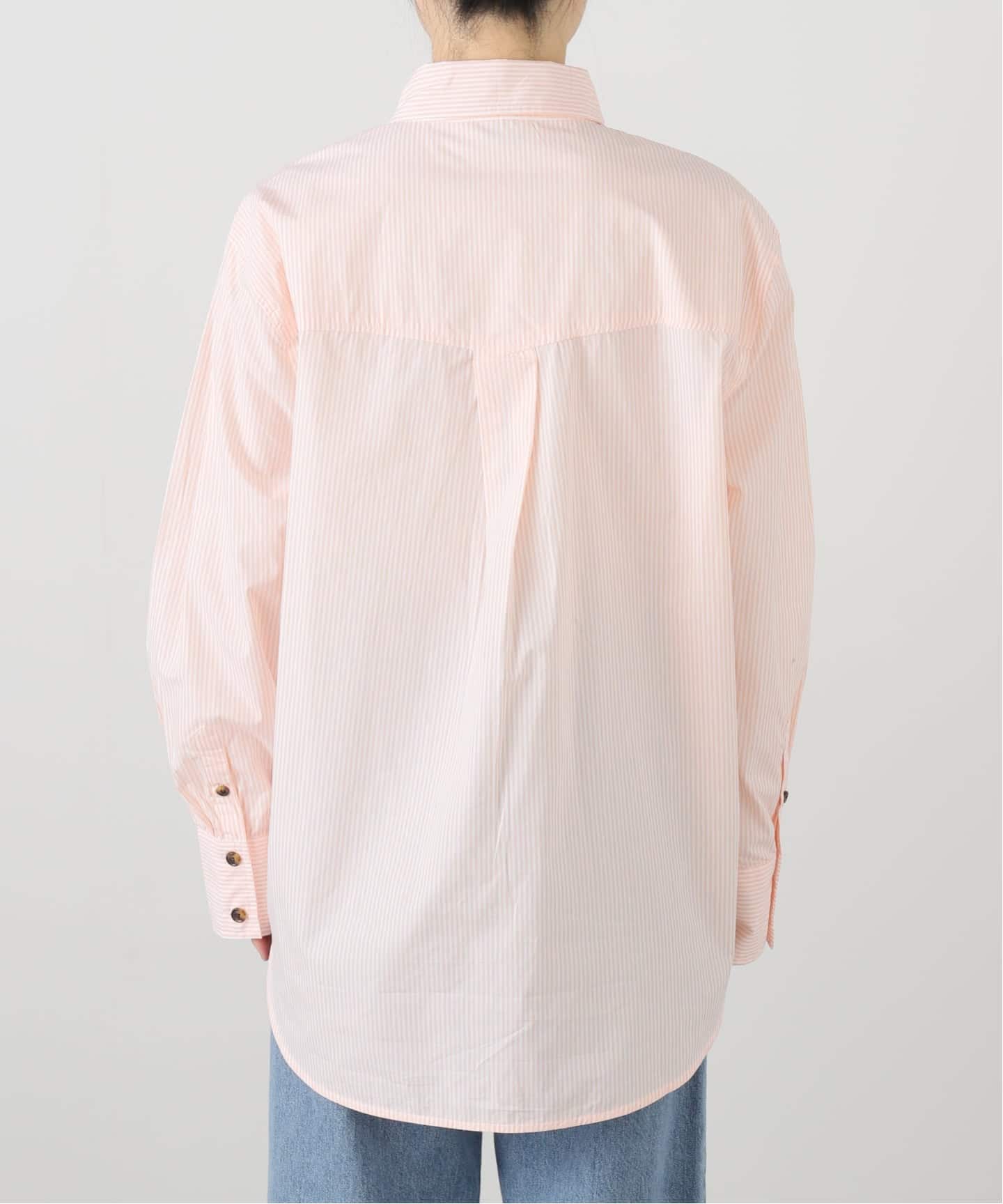 GANNI/ガニー Stripe Cotton Oversized Shirt（シャツ／ブラウス）｜U