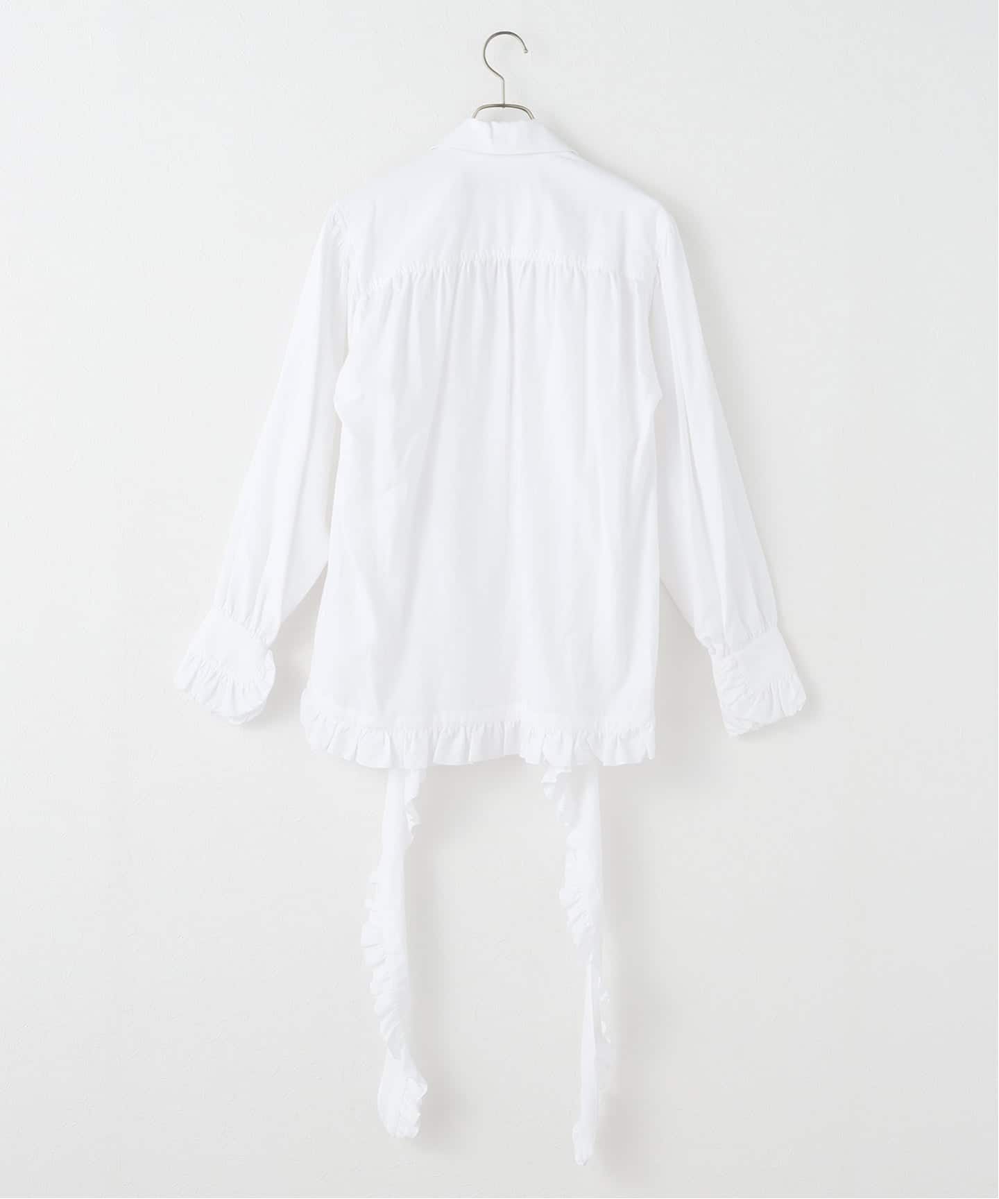 Open YY(オープンワイワイ) RUFFLE POLO SHIRT OPEN YY] RUFFLE POLO SHIRT, WHITE 正規品 韓国ブランド 韓国