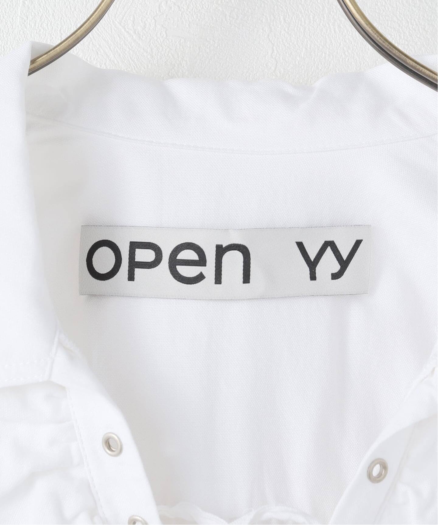 OPEN YY/オープンワイワイ RUFFLE TRIM BLOUSE（シャツ／ブラウス 