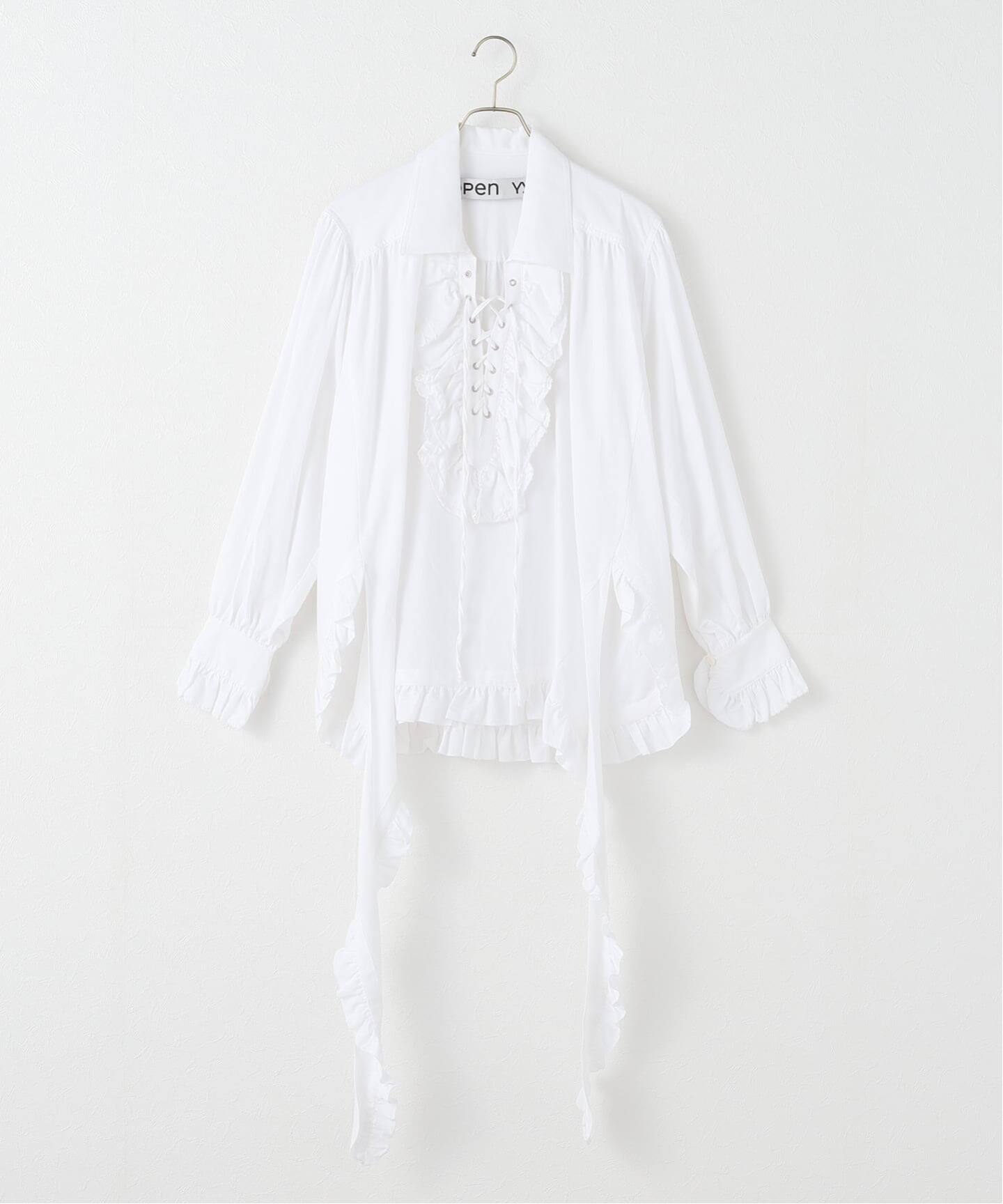 OPEN YY/オープンワイワイ RUFFLE TRIM BLOUSE（シャツ／ブラウス 